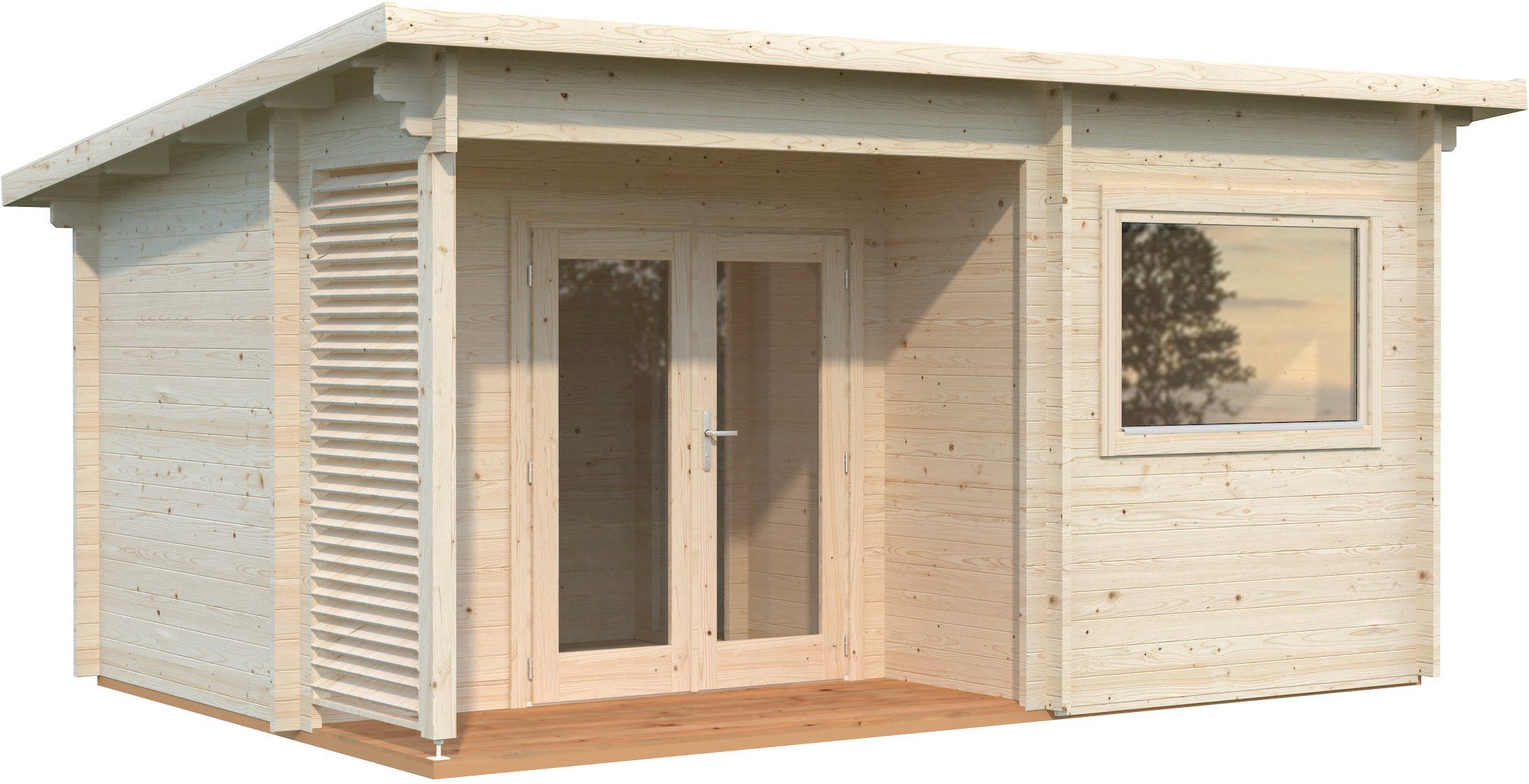 Palmako Sauna Sanna 11,5 m², BxTxH: 544 x 377 x 261 cm, 44 mm