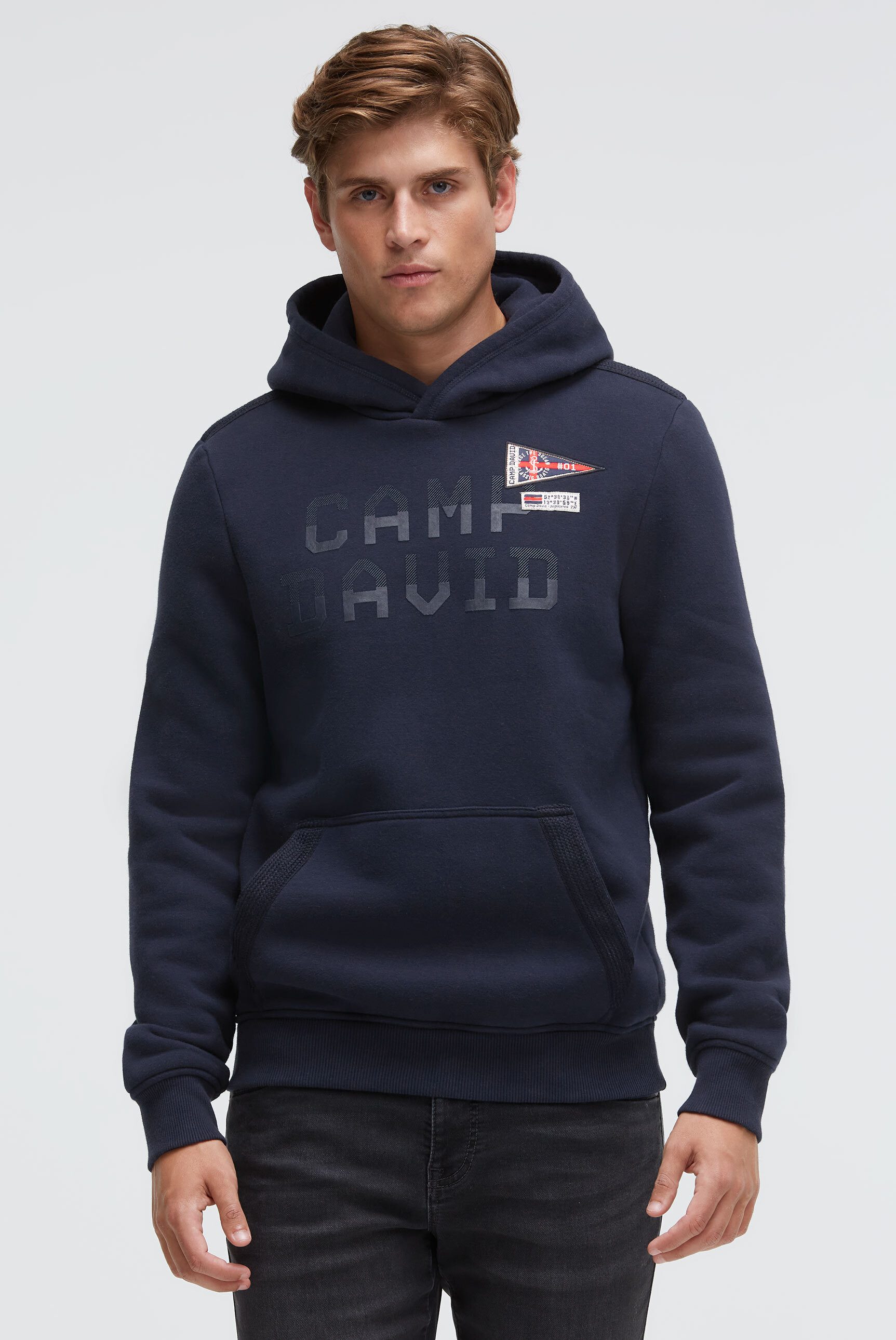 CAMP DAVID Kapuzensweatshirt mit Rippbündchen günstig online kaufen