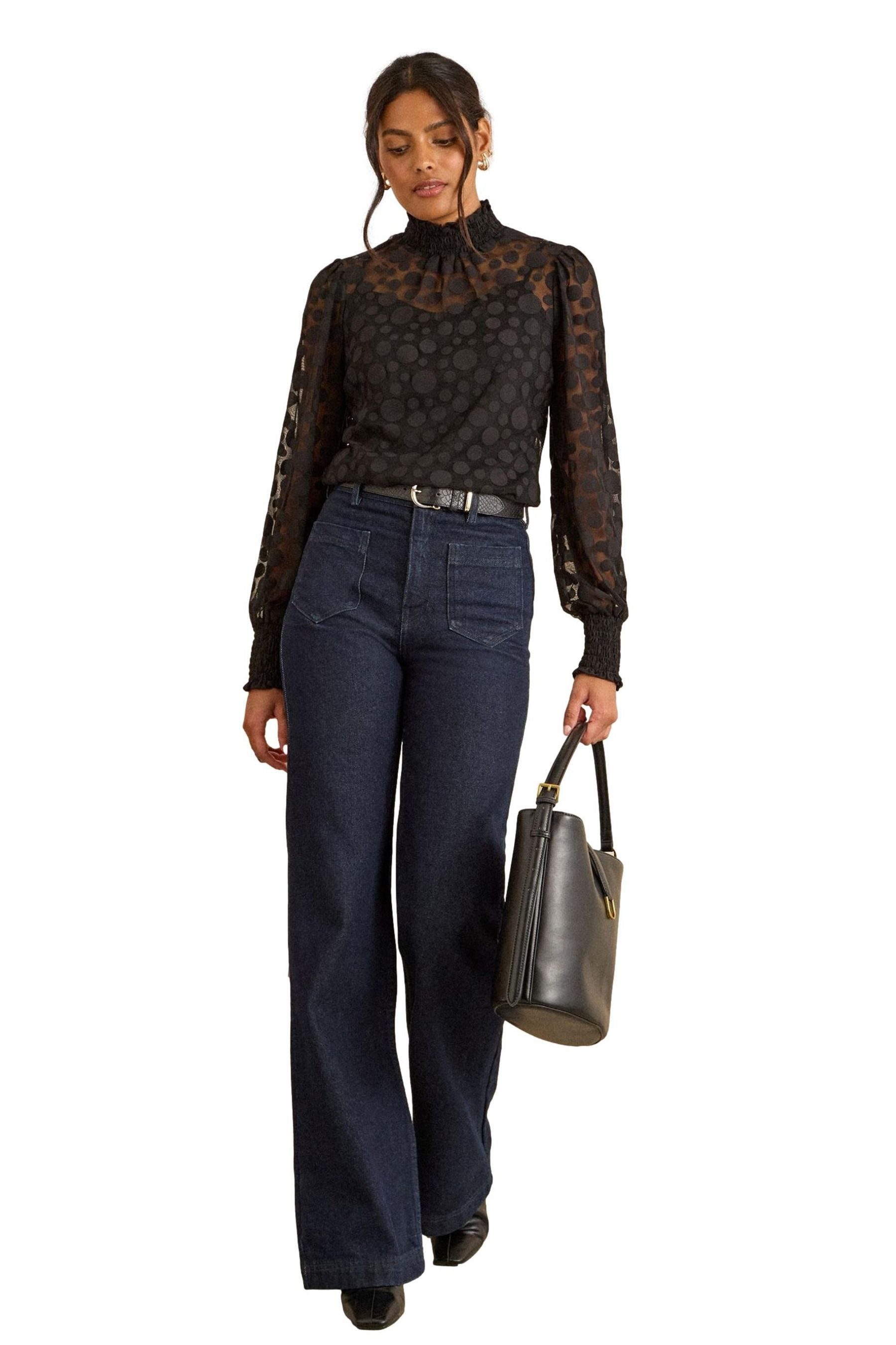 Langarmbluse Love & Roses Jersey-Oberteil mit Punkten, Regular