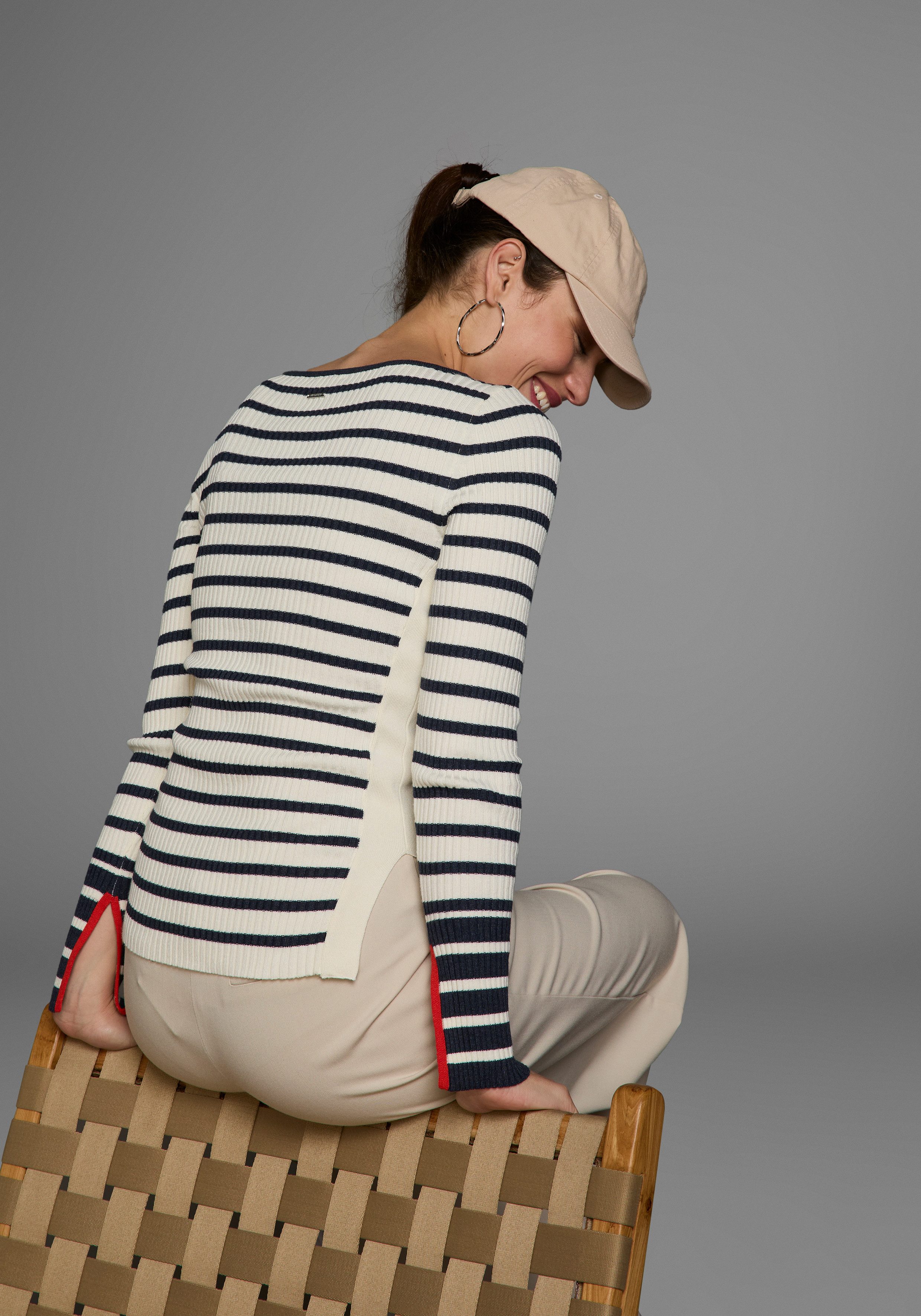 HECHTER PARIS Strickpullover mit stilvollem Seitenschlitz günstig online kaufen