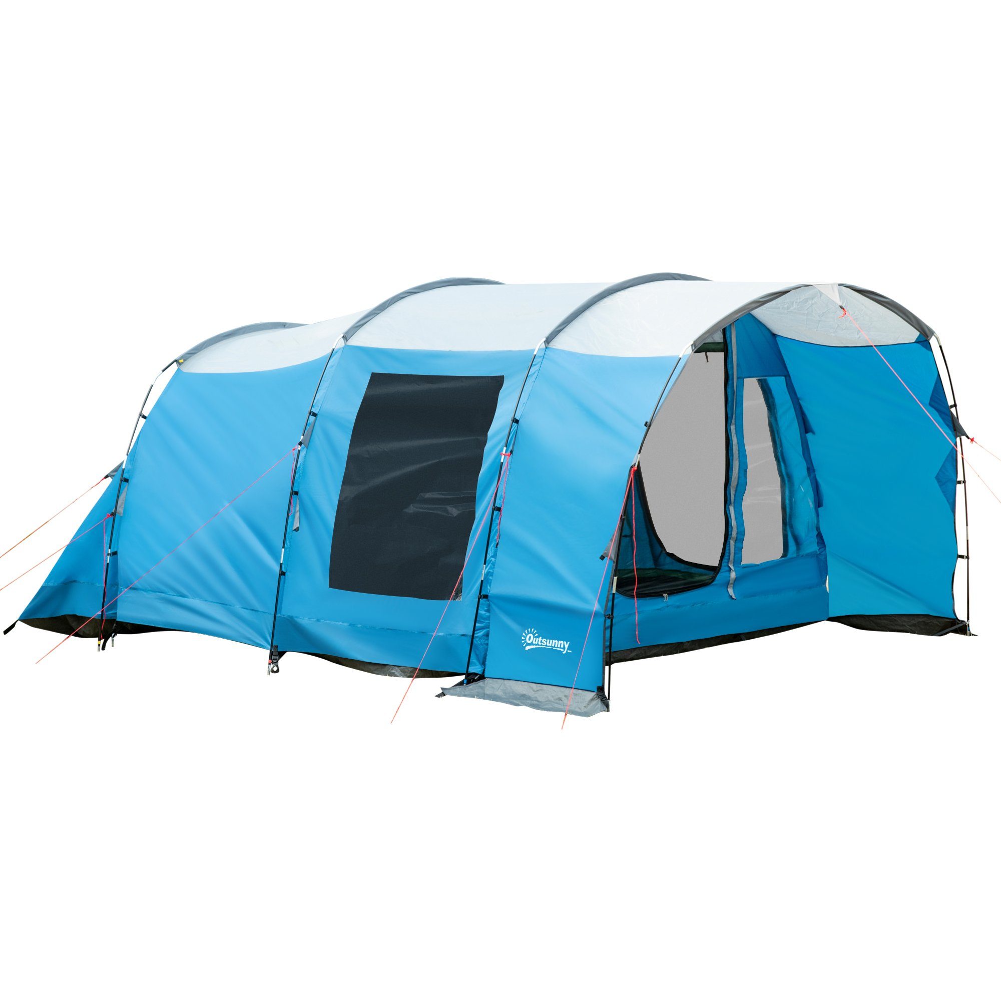 Outsunny Tunnelzelt Campingzelt mit Schlafzimmer, Wohnzimmer günstig online kaufen