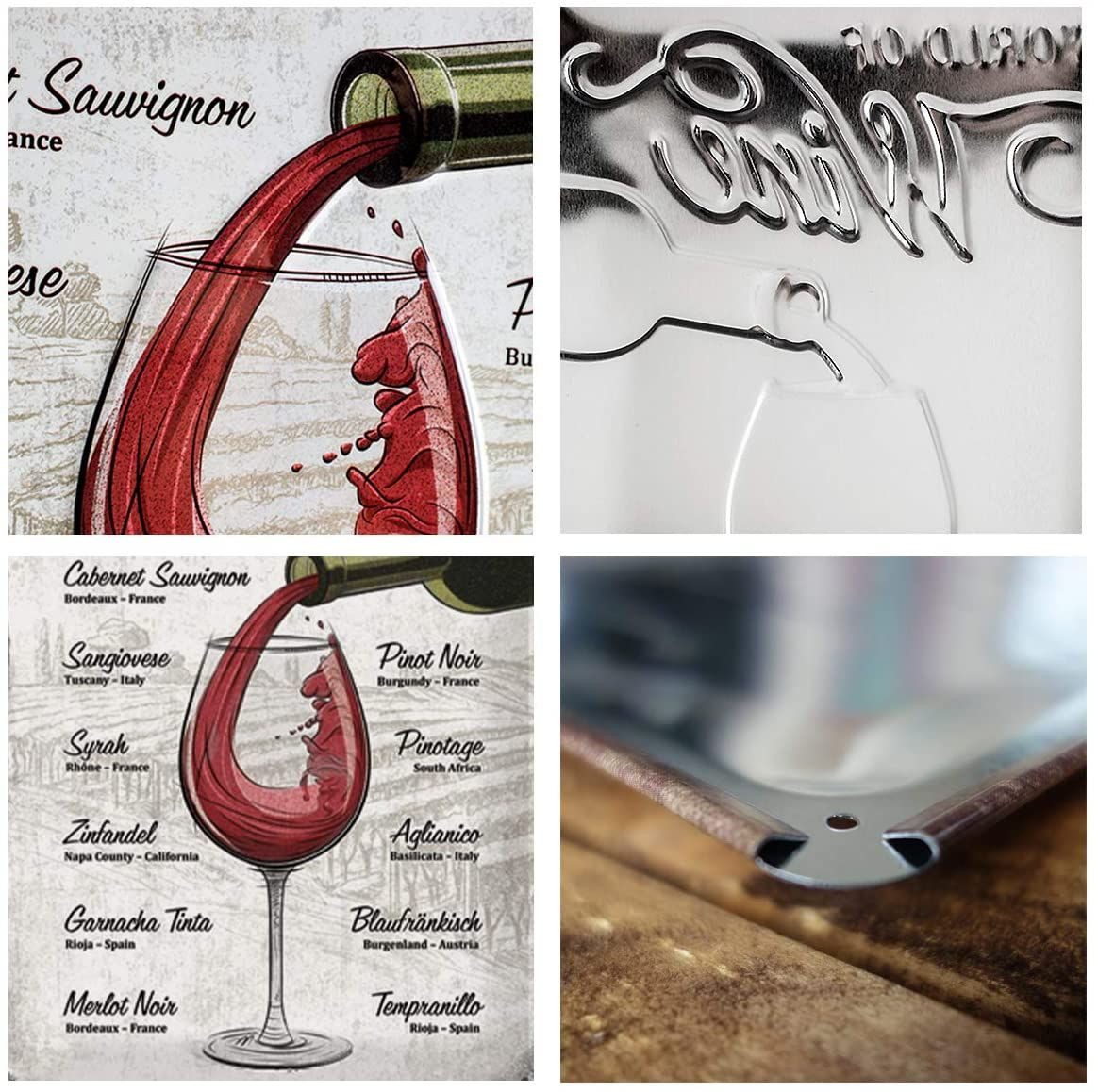 Nostalgic-Art Metallschild Blechschild 20 x 30cm - Open Bar - World of Wine