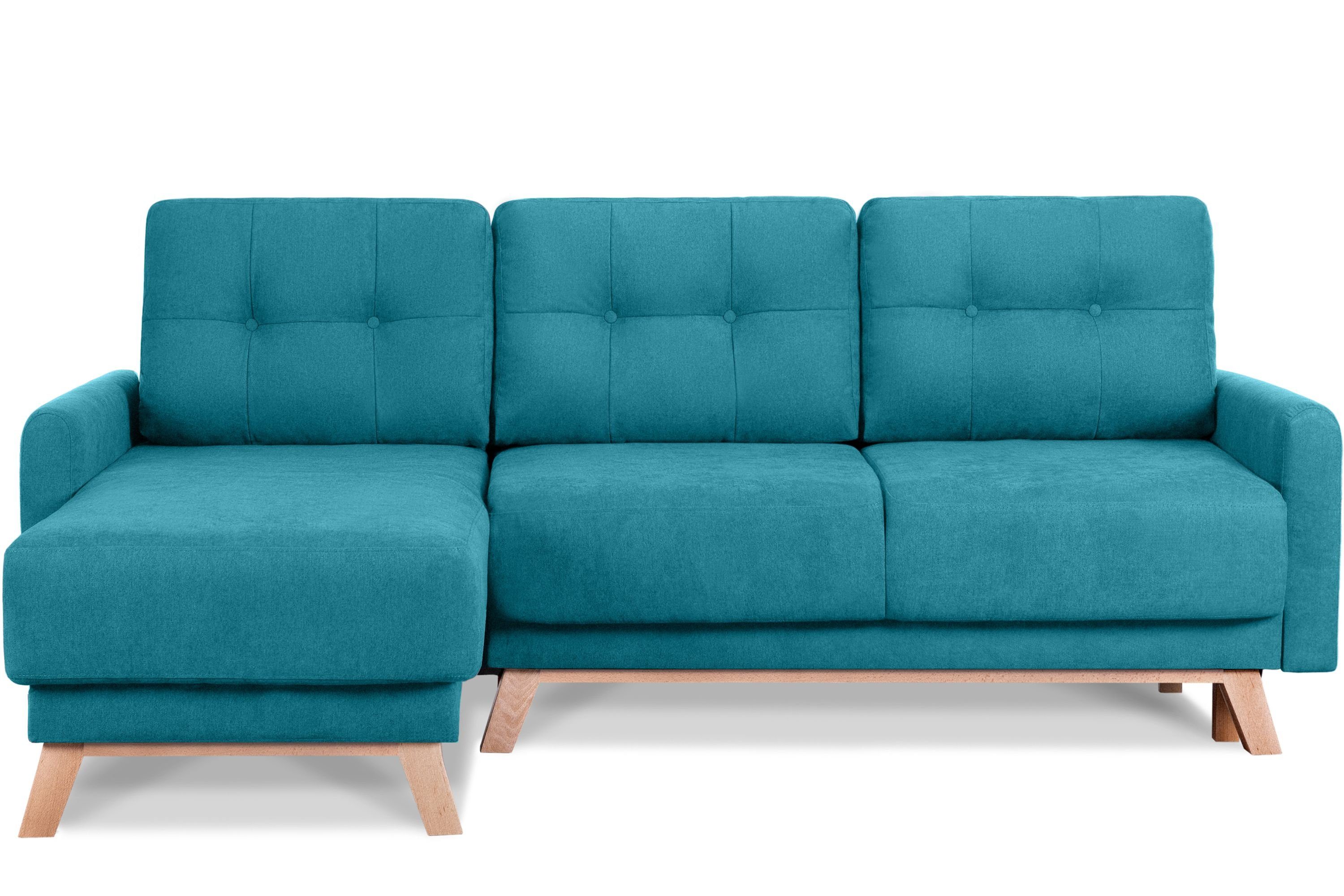 Konsimo Ecksofa VISNA rechts/links, ausziehbar Liegfläche 205x150