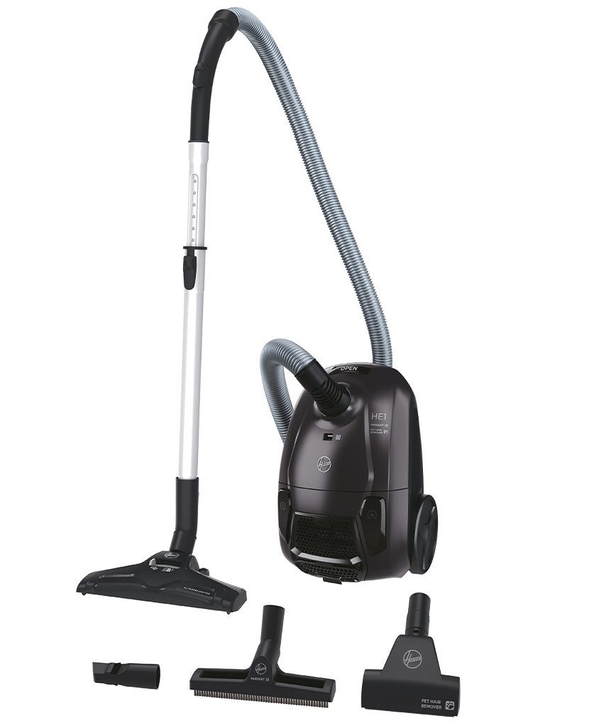Hoover Bodenstaubsauger HE120PET 011, 700 W, Hygiene-Beutel, 2,5L EPA-Beutel, 8,2 m Aktionsradius, 2in1-Zubehör