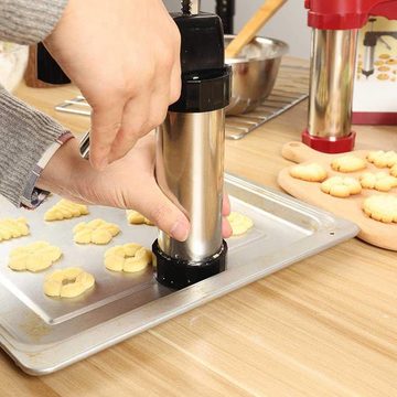 DOTMALL Keks-Formscheiben Keksmaschine mit 8 Düsen und 13 Formscheiben Kekspresse Gu
