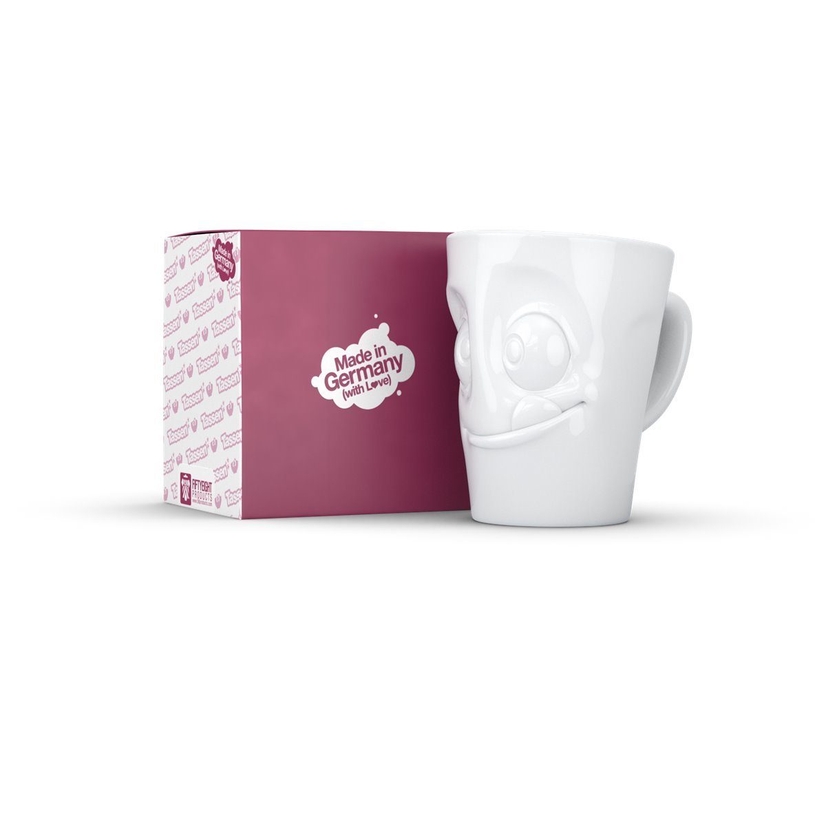 FIFTYEIGHT Tasse, 86 Lecker weiß Henkelbecher TV Tasse Kaffeebecher PRODUCTS