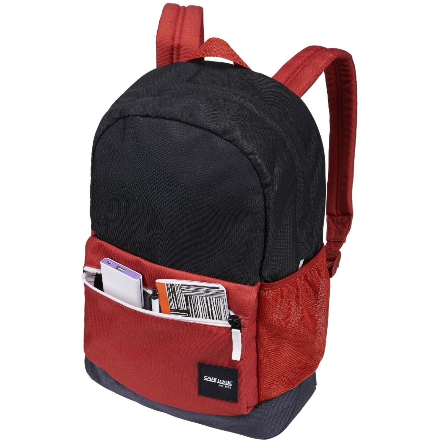 Case Logic Notebookrucksack Commence Backpack Rucksack Black Brick 24L (Rucksack mit Mäppchen), Notebook-Tasche Bag für 15" 15,4" 15,6" 16" 16,2" Zoll Notebook Laptop