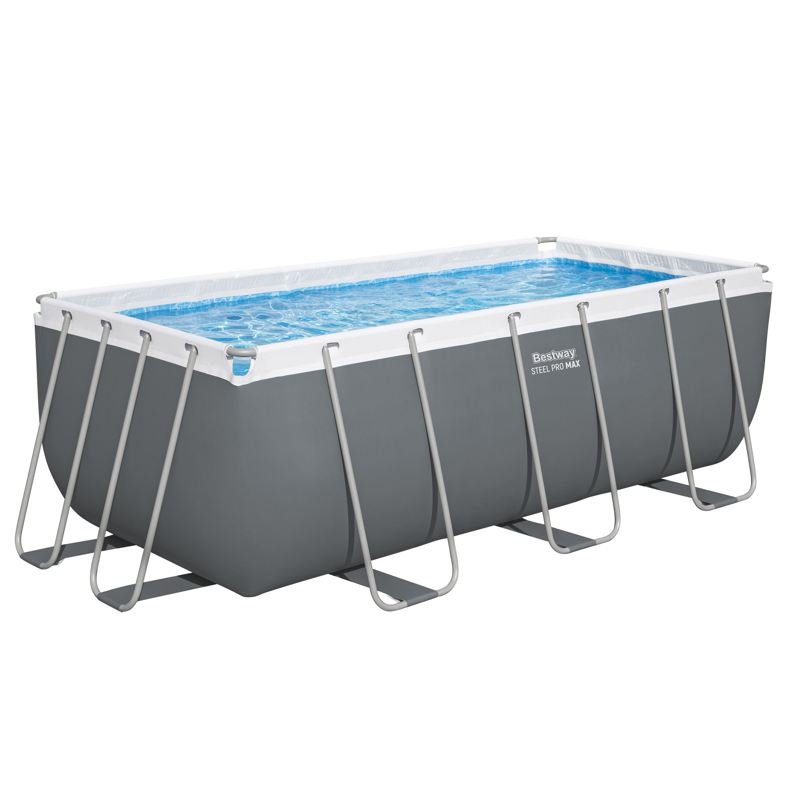 Bestway Framepool Steel Pro MAX™ (Packung, ohne Zubehör), 412 x 201 x 122 cm