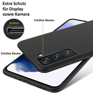 FITSU Handyhülle Ultra Slim Case für Samsung Galaxy S21 FE Schwarz, Ultradünne Handyschale Slim Case Cover Schutzhülle mit Kameraschutz