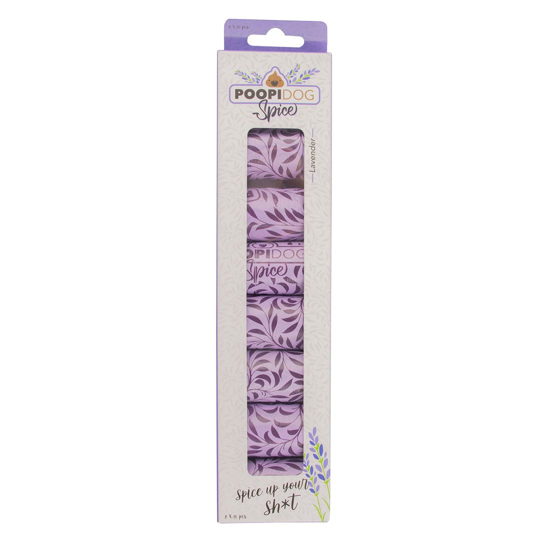DUVO+ Gassibeutel Poopidog Hundekotbeutel spice lavendel violett Menge: 8 x 15 Stück