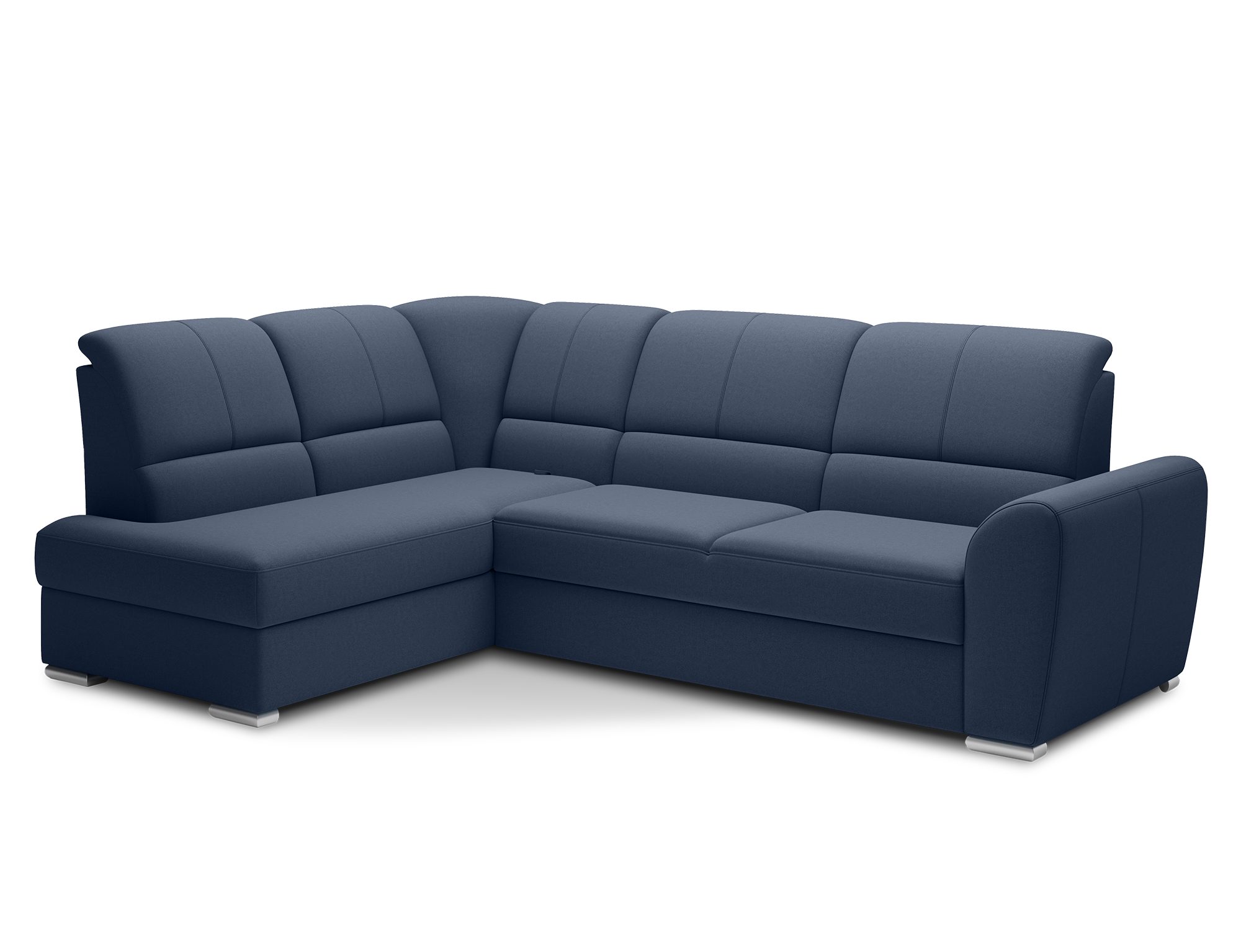 MF Design Ecksofa Ecksofa mit Schlaffunktion und Bettkasten in Webstoff, true / Dolphin / false / 1