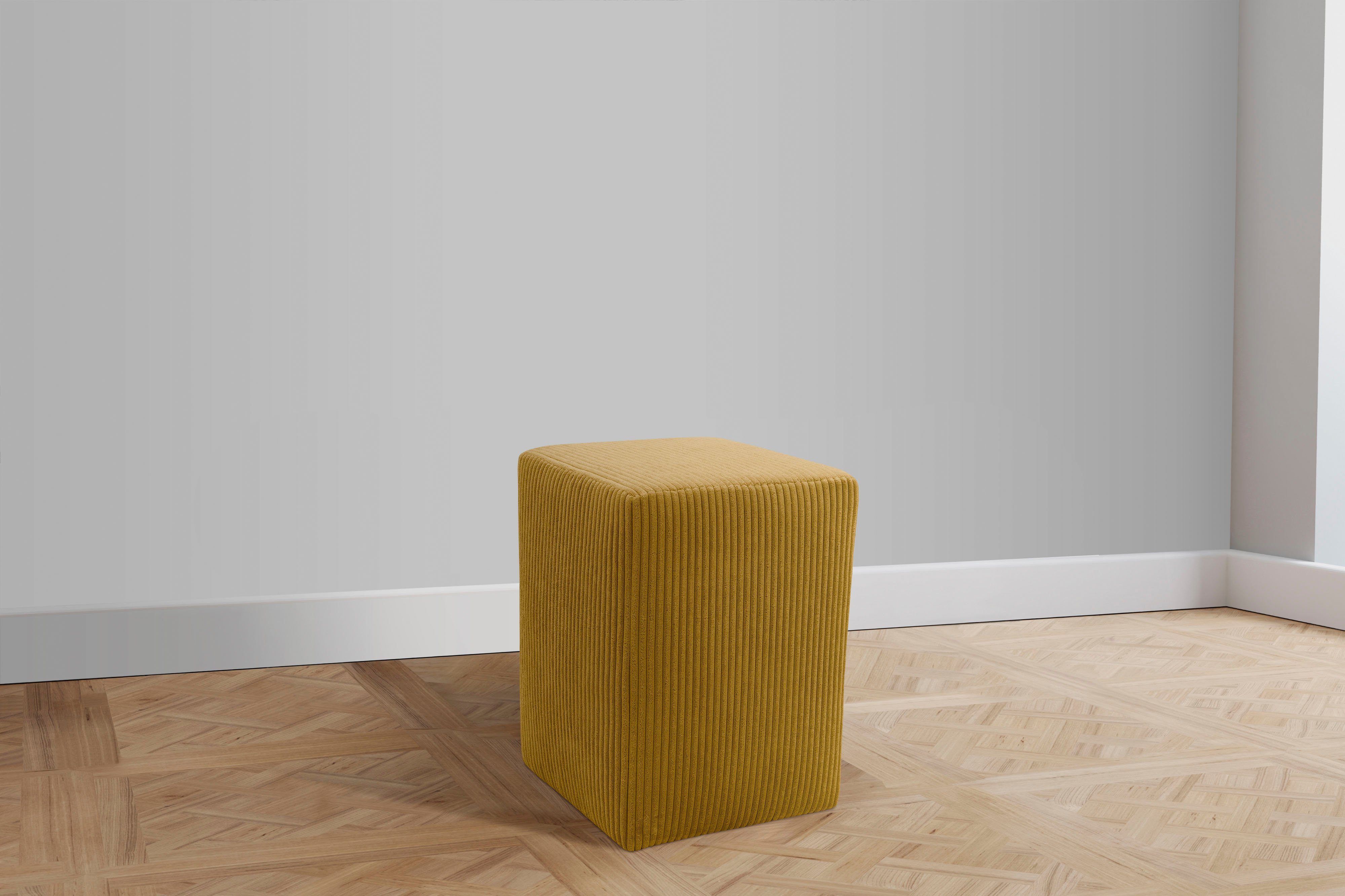 DOMO collection Polsterhocker 700012 B/T/H: 38/38/47 cm, in 2 Wochen lieferbar, in vielen Farben, Cord und Feinstruktur