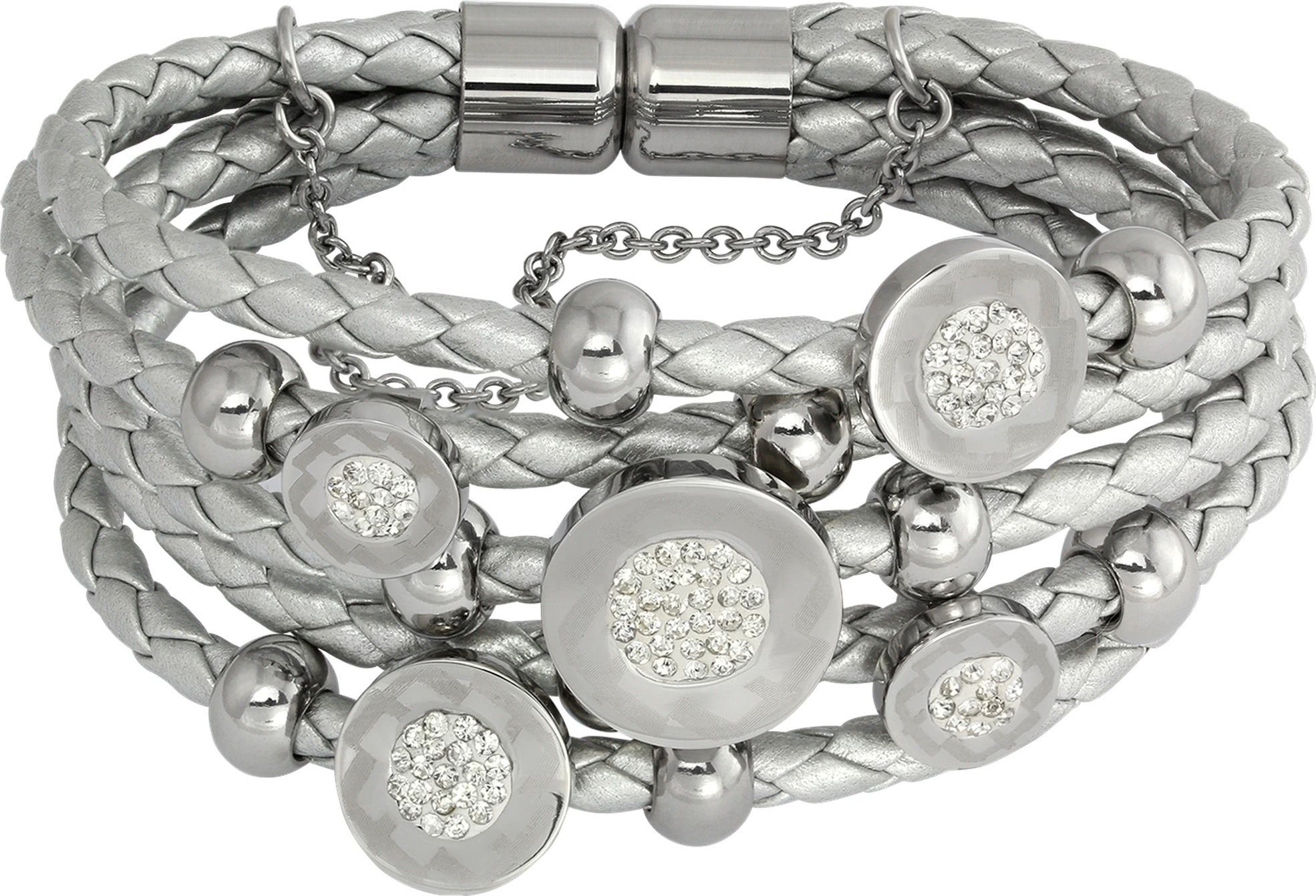 Amello Edelstahlarmband Amello Zirkonia Kreise Armband günstig online kaufen