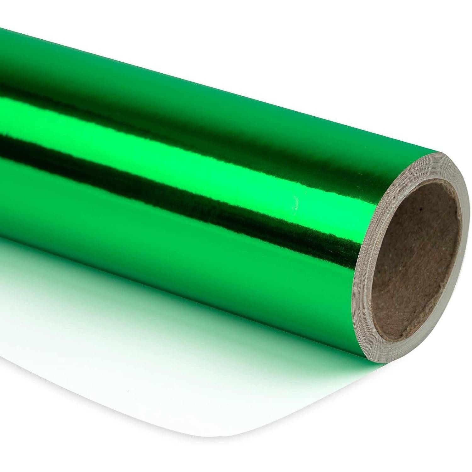 Geschenkpapier Geschenkpapier Minirolle 43cmx10m Hochzeit Geburtstag Grün Metallic