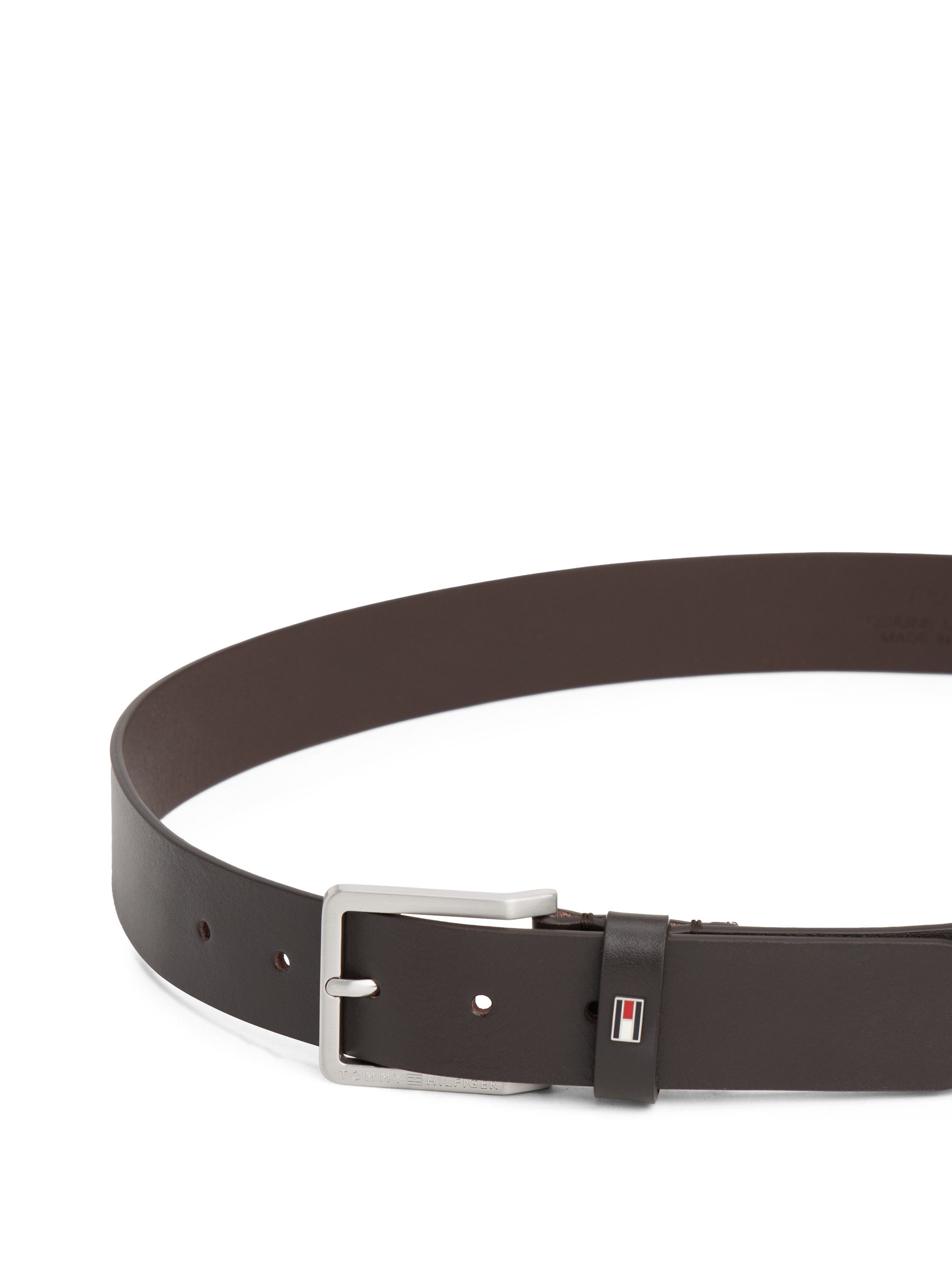 Tommy Hilfiger Ledergürtel OLIVIER 3,5 cm breit mit Flag aus Emaille, Breite: 3,5cm