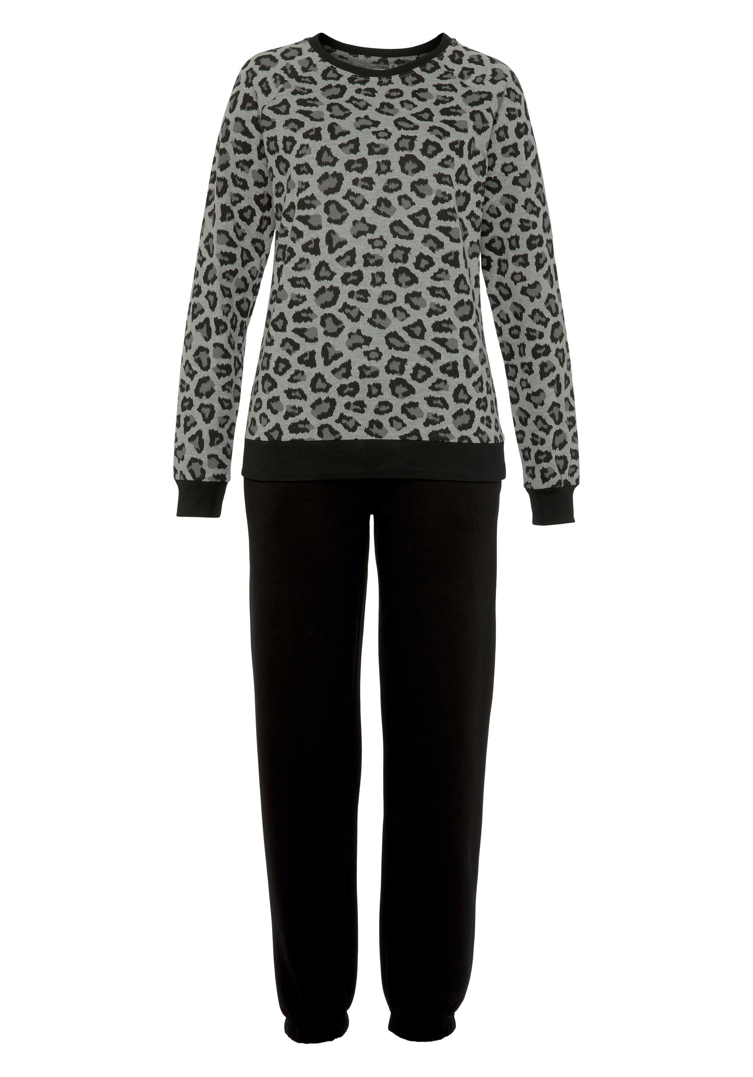 Vivance Dreams tlg) (2 mit Grau Animalprint Pyjama tonalem