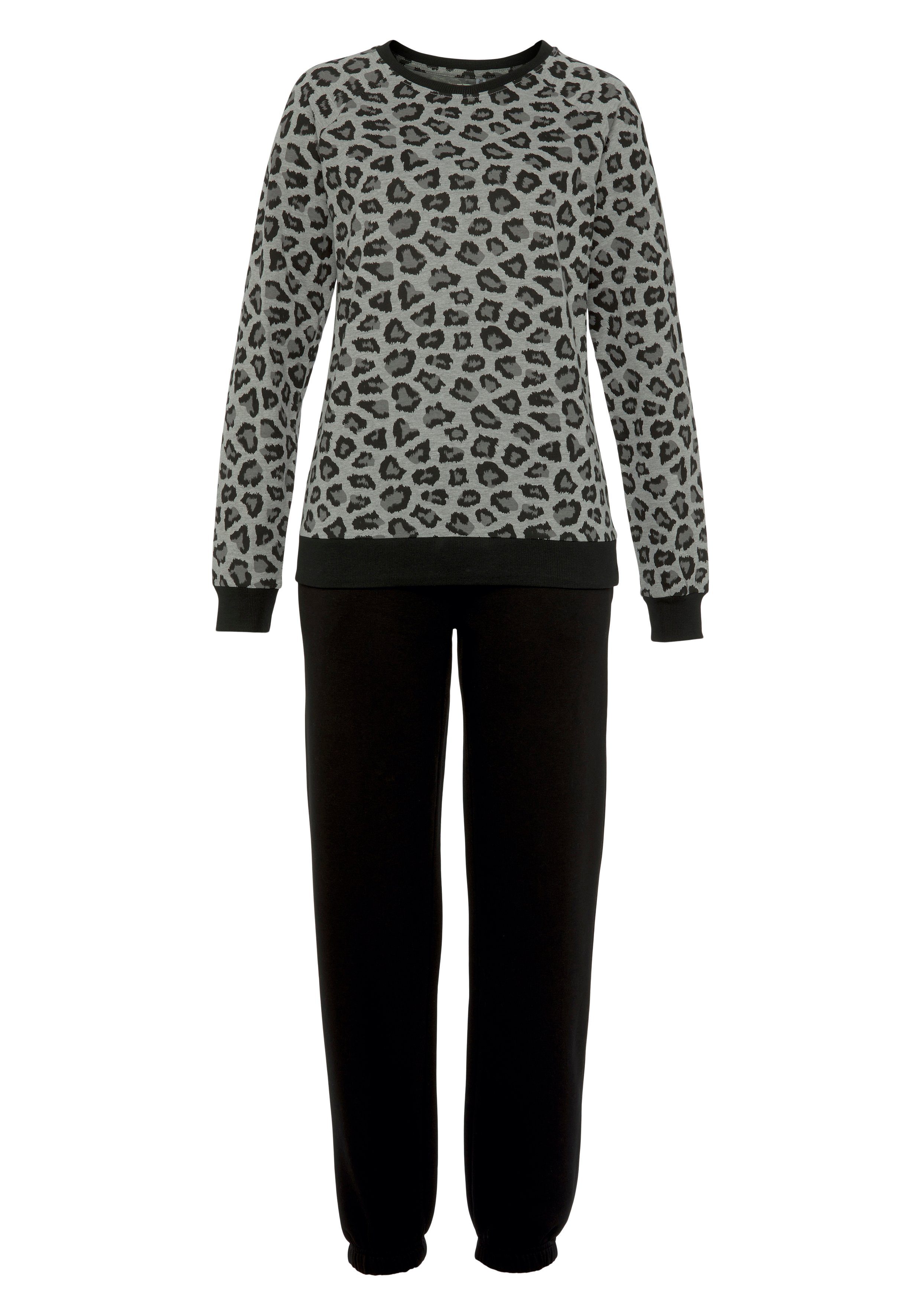 Vivance Dreams Pyjama (2 tlg) mit tonalem Animalprint günstig online kaufen
