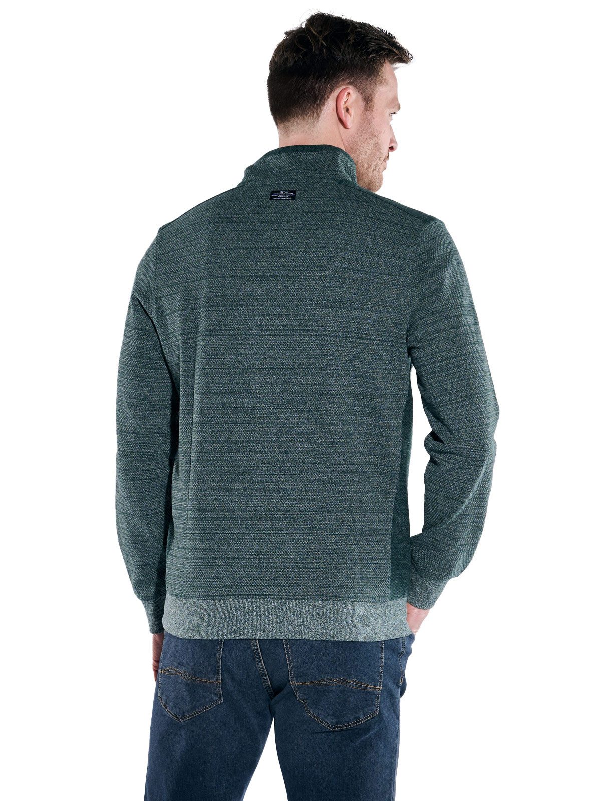 Engbers Sweatshirt engbers Herren Sweatshirt mit Stehkragen, Petrolblau günstig online kaufen