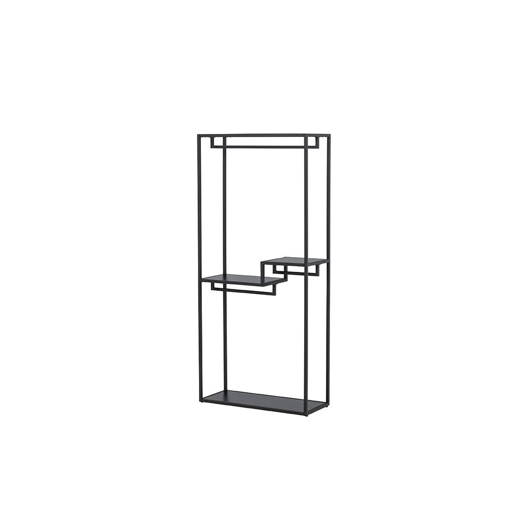 Venture Home Garderobenhalter Staal Garderobenständer 2 Regale, 3 Kleiderstangen