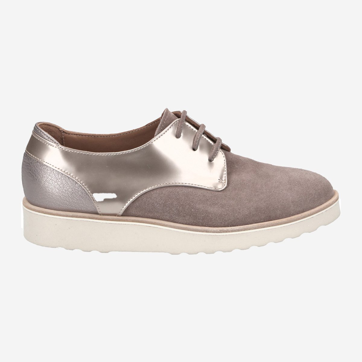 Homers 17700 KING, Schnürschuhe, Taupe/Rosa, Damen Schnürschuh