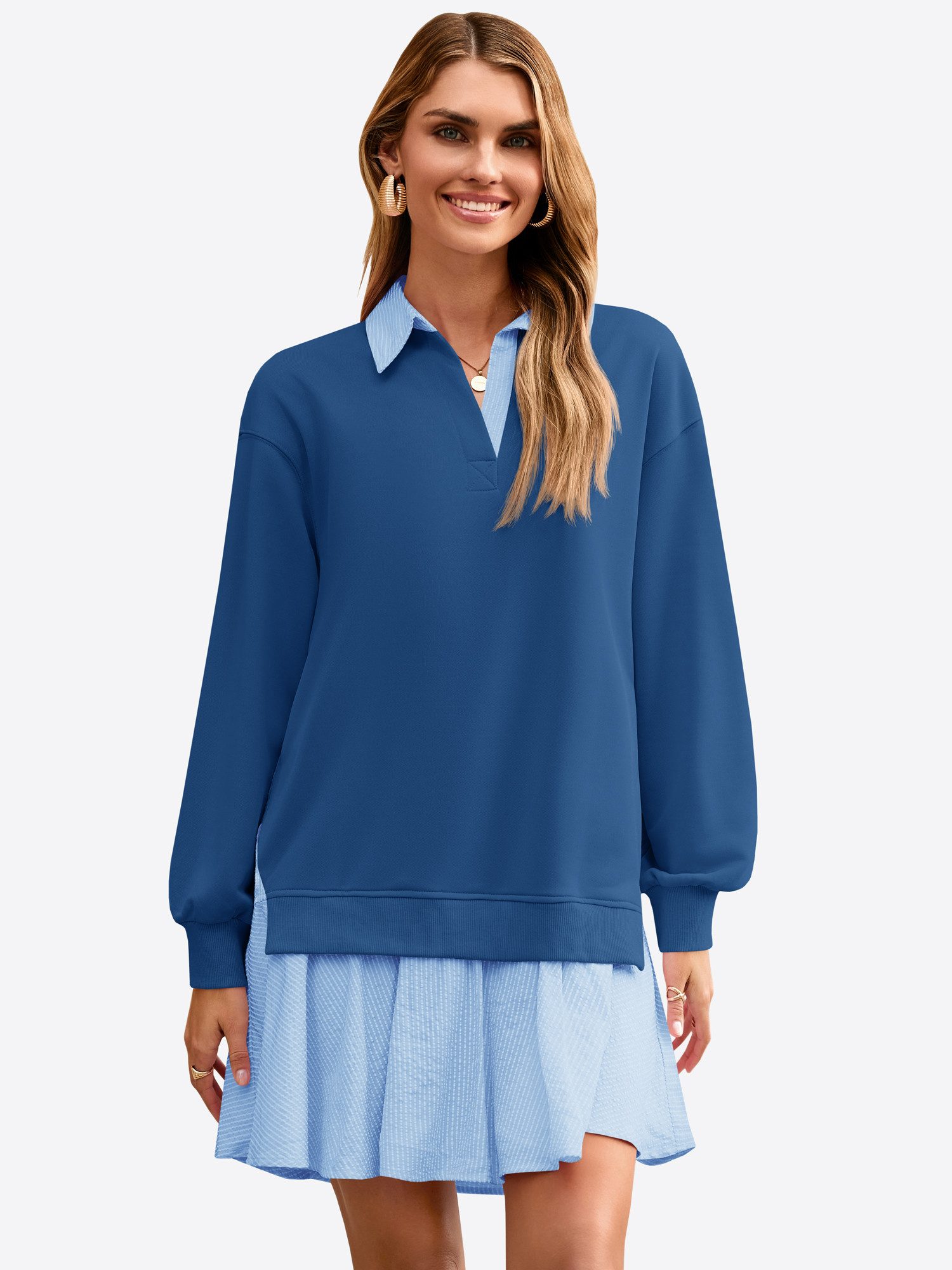 Imily Bela Minikleid Damen Lässige Patchwork Kleid (Packung, 1-tlg., 1per-P günstig online kaufen