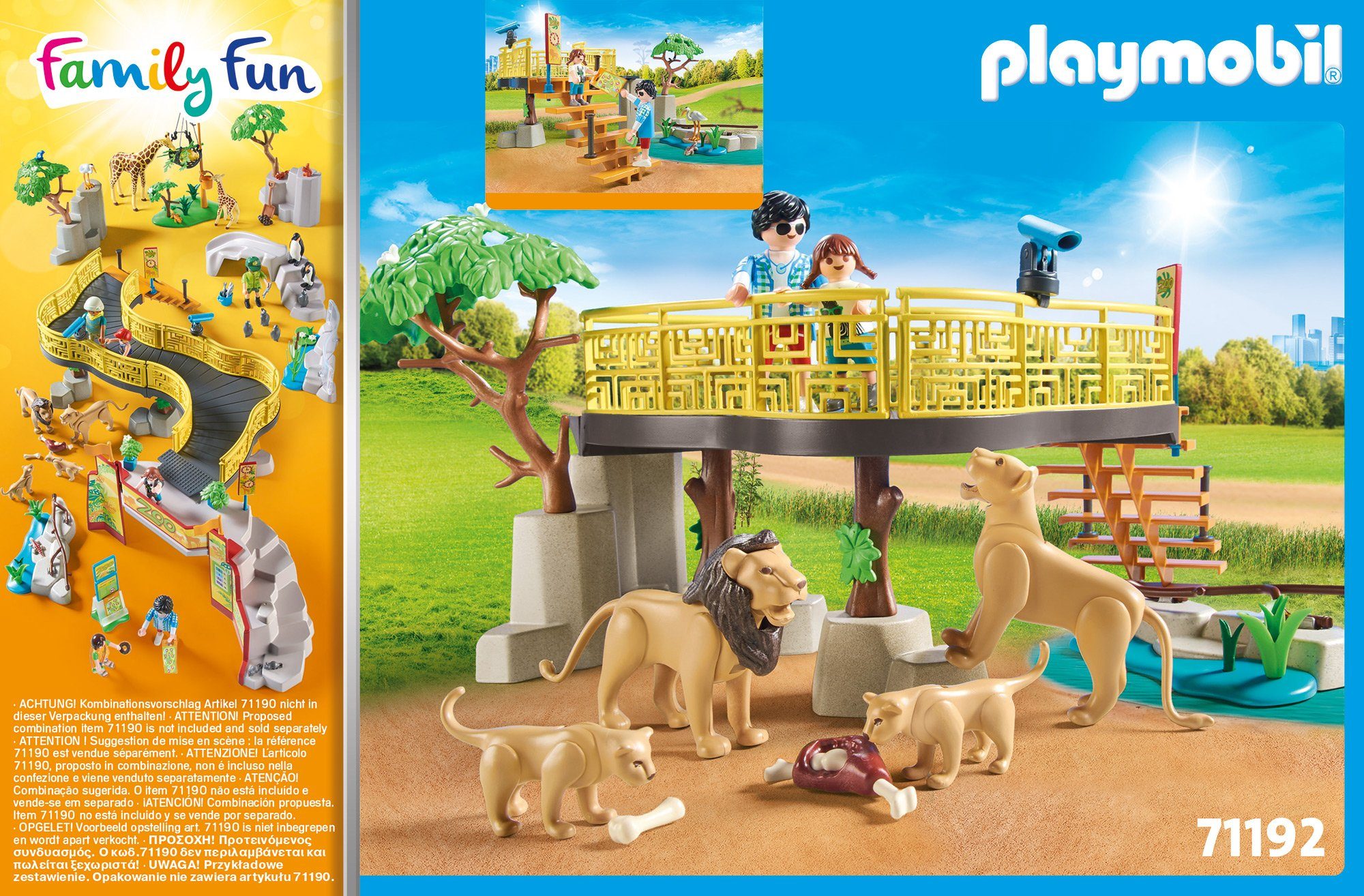 Family Freigehege in Löwen (71192), (58 Playmobil® Fun, Germany im St), Konstruktions-Spielset Made