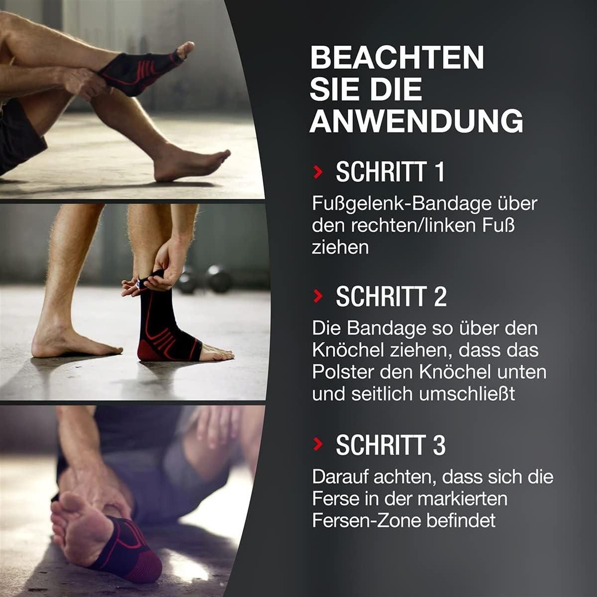 Hansaplast Fußbandage Hansaplast Sport Fußgelenk-Bandage, Sprunggelenkbandage