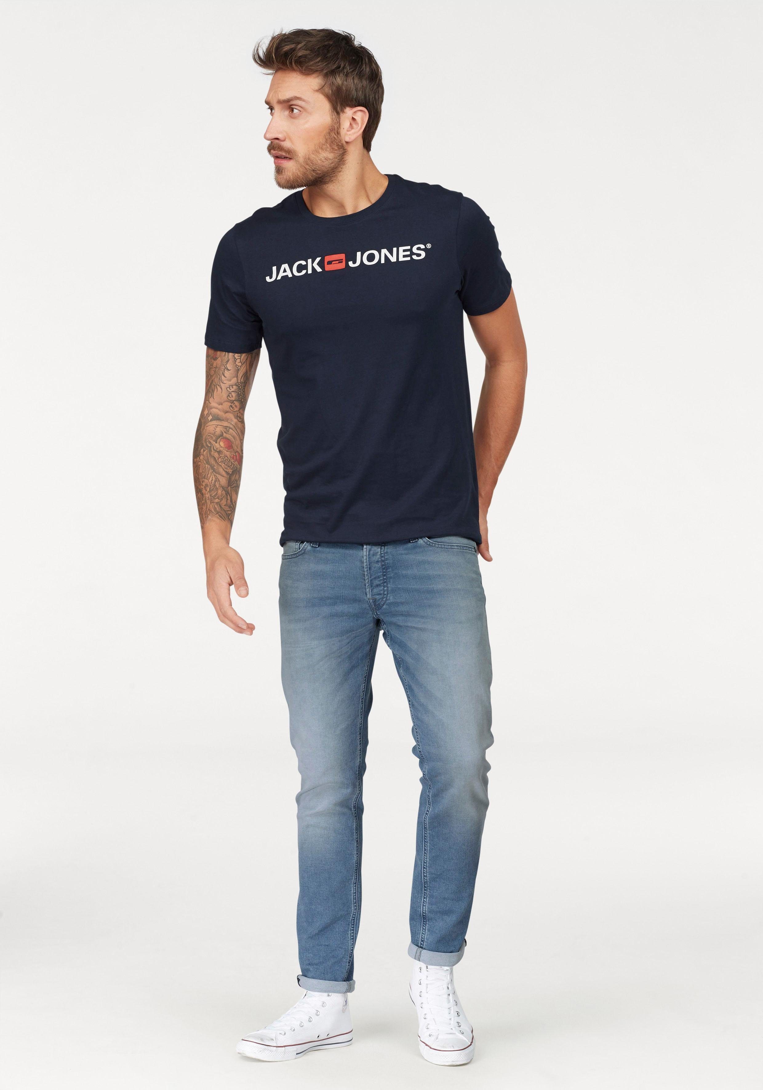 Jack & Jones T-Shirt JJECORP mit Print, vielseitig kombinierbar für den Alltag Logodruck, modisch, regular fit, Baumwolle, Rundhals – Bild 5 von 5