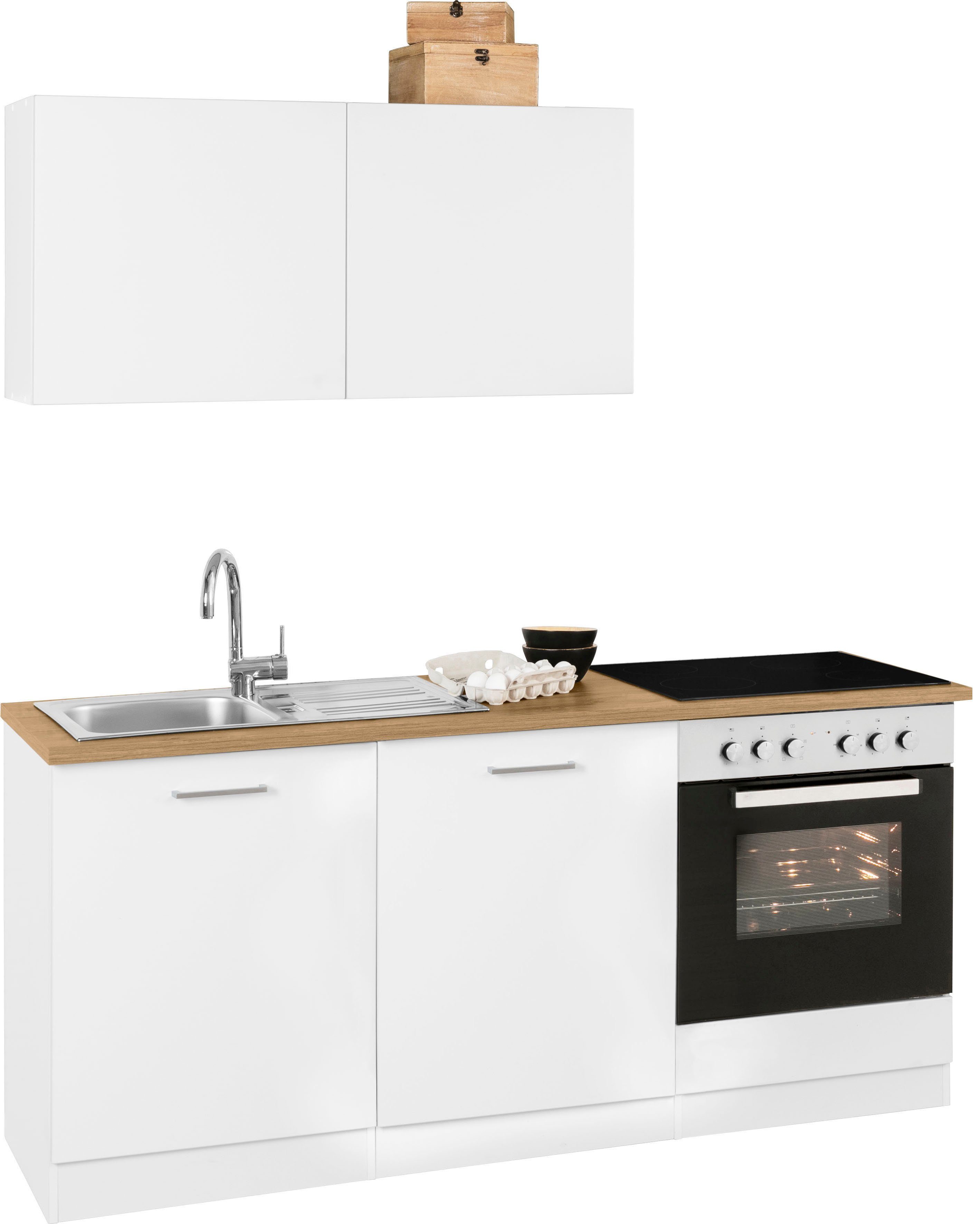 KOCHSTATION Küchenzeile KS-Kehl, ohne E-Geräte, Breite 180 cm