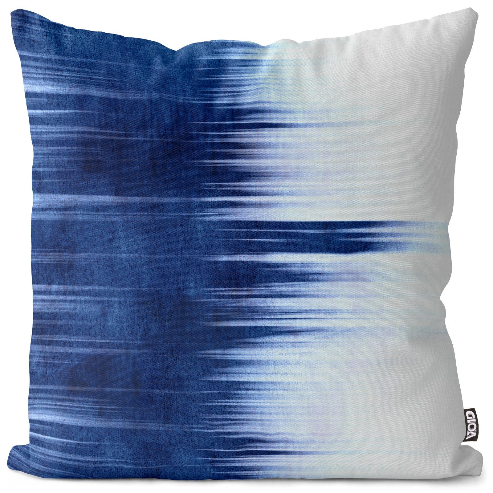 Kissenbezug, VOID (1 Stück), Sofa-Kissen abstrakt Muster gemustert Blau Weiss Meer Wasser Himmel Wetter Grafik Küche Bad Malerei Wasserfarben