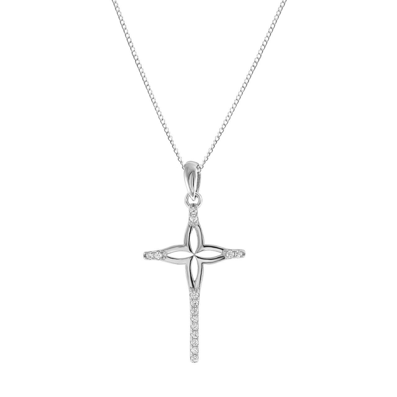 ALEXANDER YORK Kette mit Anhänger KREUZ mit Zirkonia, 2-tlg., 925 Sterling günstig online kaufen