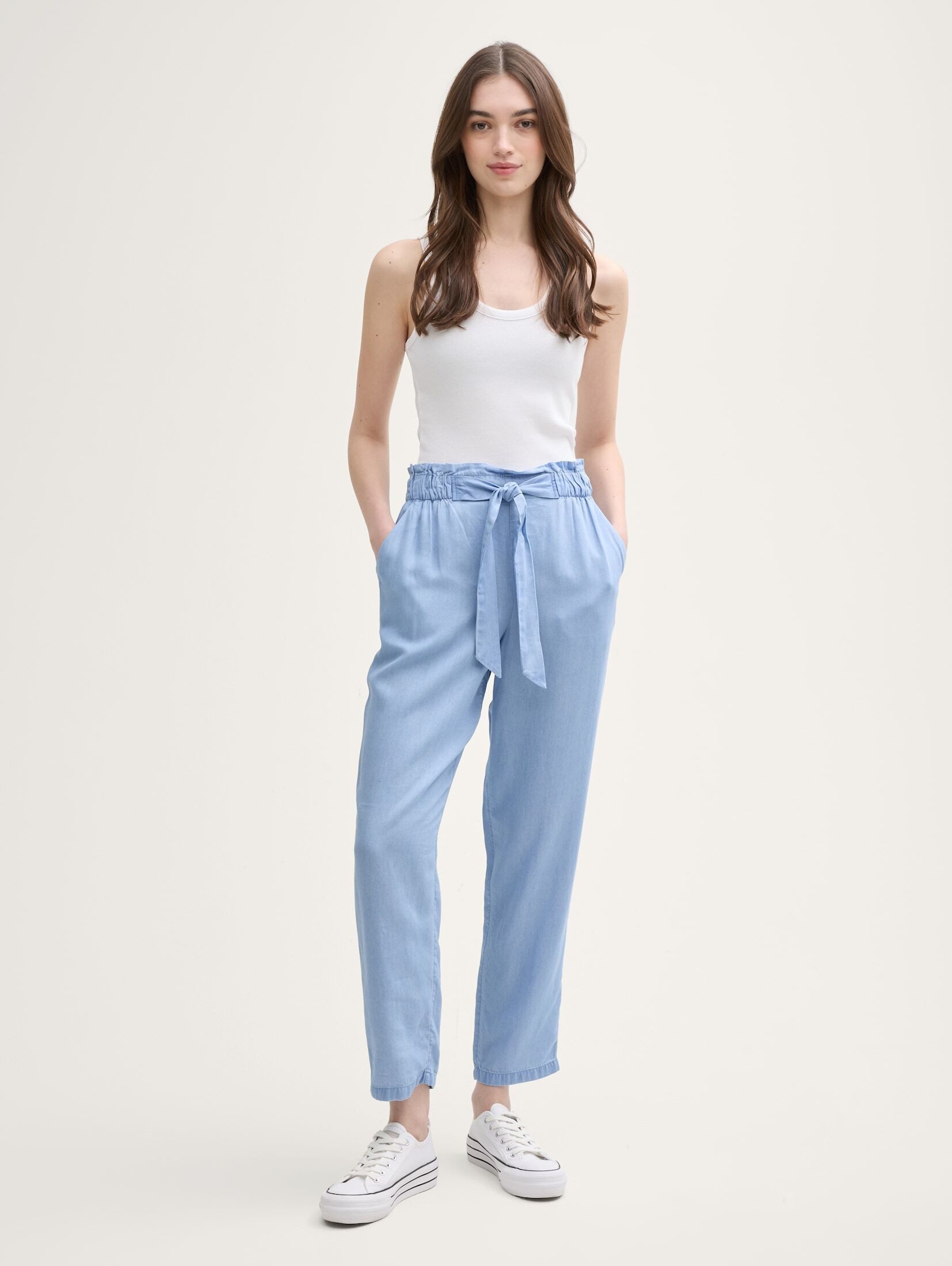 TOM TAILOR Denim 7/8-Hose Tapered Paperbag günstig online kaufen