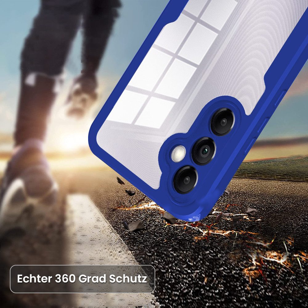 Tec-Expert Handyhülle 360 Grad Hülle für Samsung Galaxy S23 FE 6.4 Zoll, 6.4, Rundum Schutz Cover Case Hülle robust