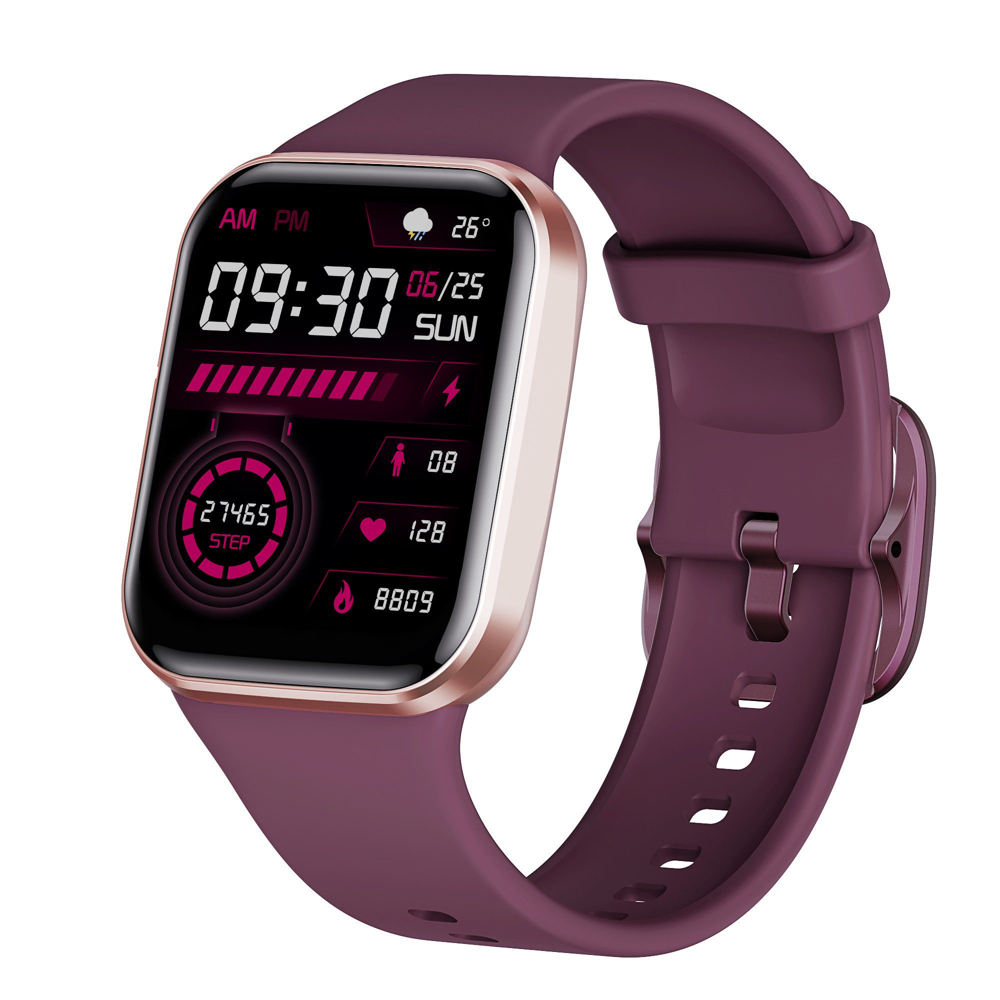 Sross Smartwatch Damen, Smartwatch Herren, Fitnessuhr mit Telefonfunktion Smartwatch, Schlafmonitor Aktivitätstracker Fitnessuhr für Android iOS