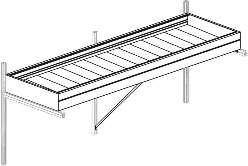 KGT Pflanzschale Pflanzwanne Rose II, BxT: 217x63,5 cm