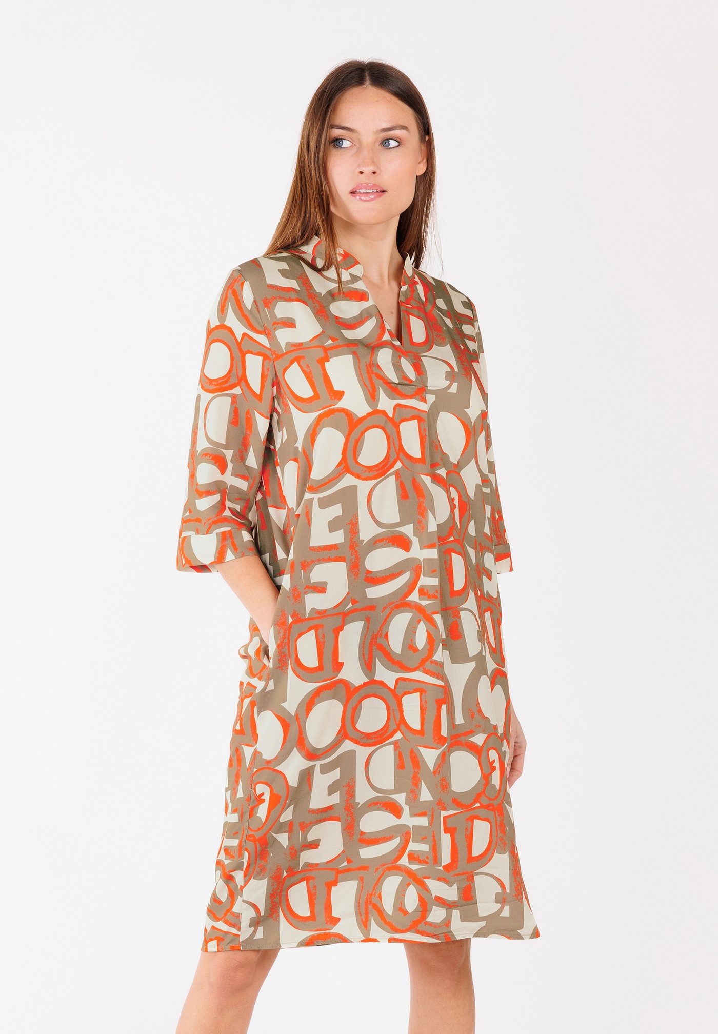 Key Largo Druckkleid WD FONT v-neck (1-tlg) günstig online kaufen