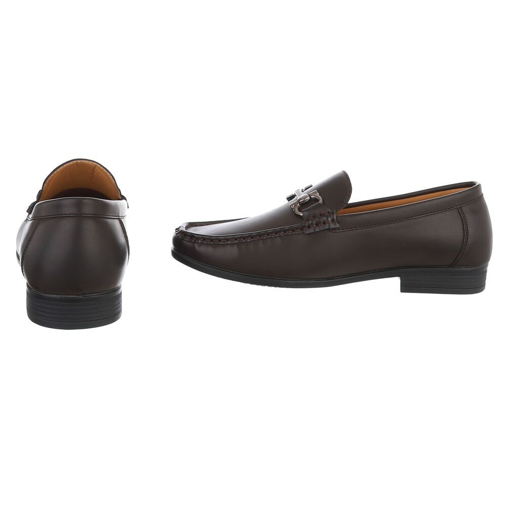 Coolwalk Herren Slipper Mocassin mit Schnalle für Alltag Slipper (91563806) Blockabsatz Slipper in Braun – Bild 5 von 5