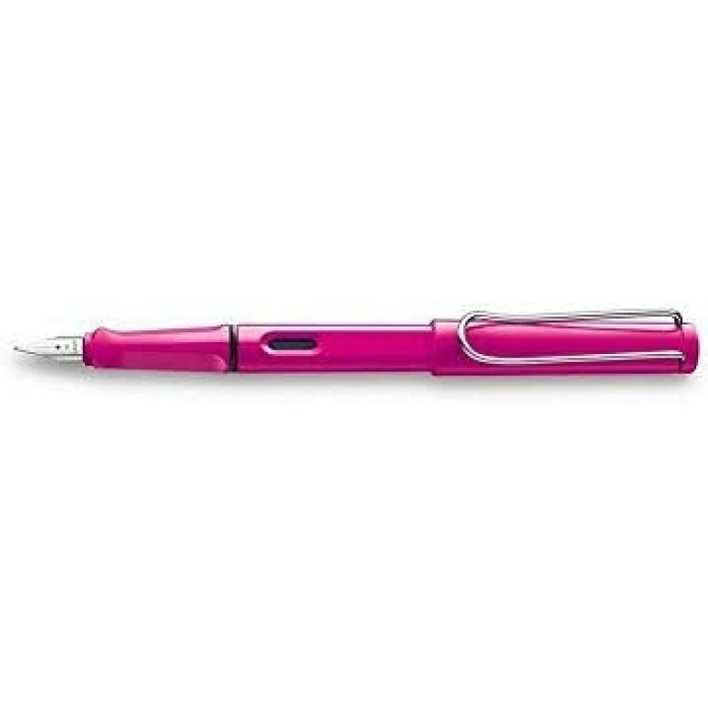 LAMY Füllfederhalter safari Patronenfüller pink hochglänzend M (mittel)