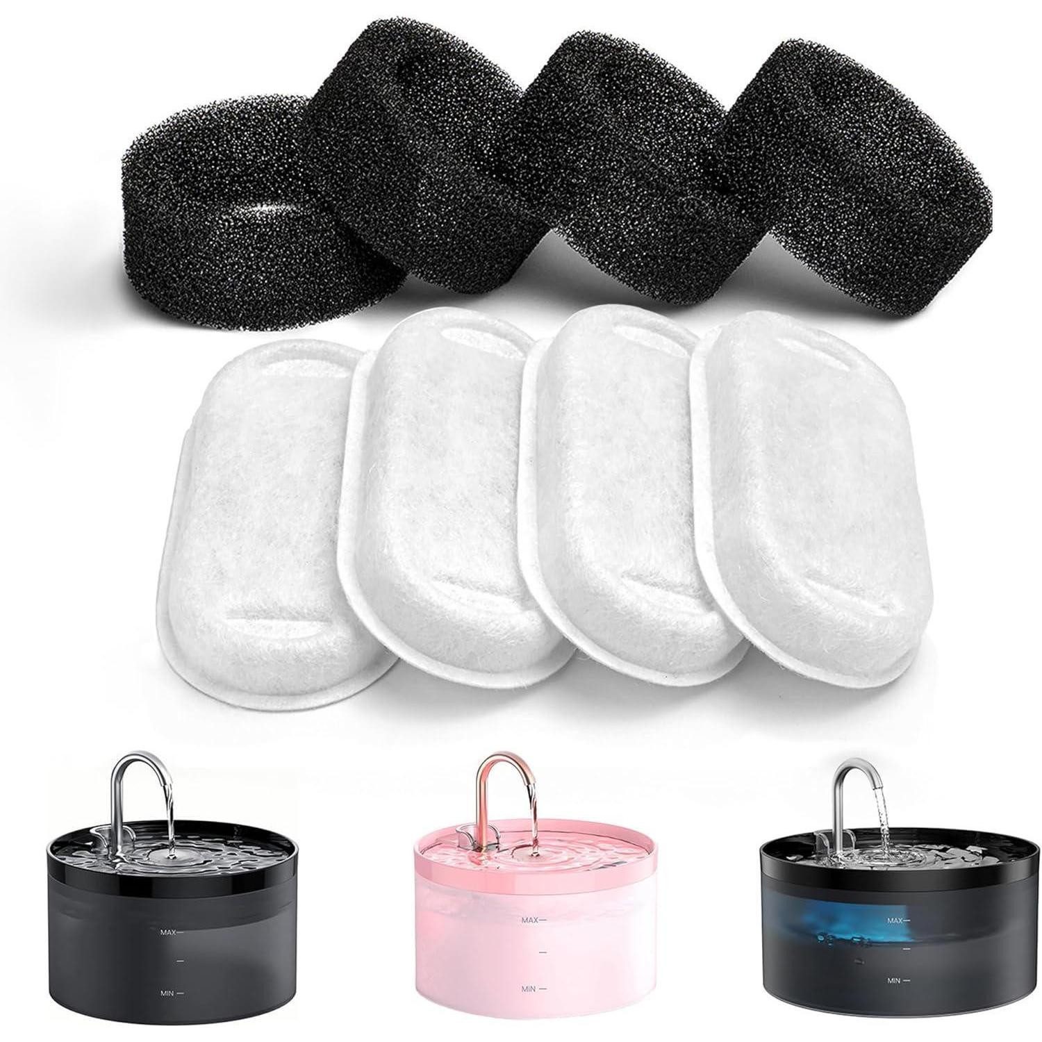 GIOTOHUN Katzen-Halsband Filter für Katzenbrunnen, 4 Stück Filter + 4 Stück günstig online kaufen