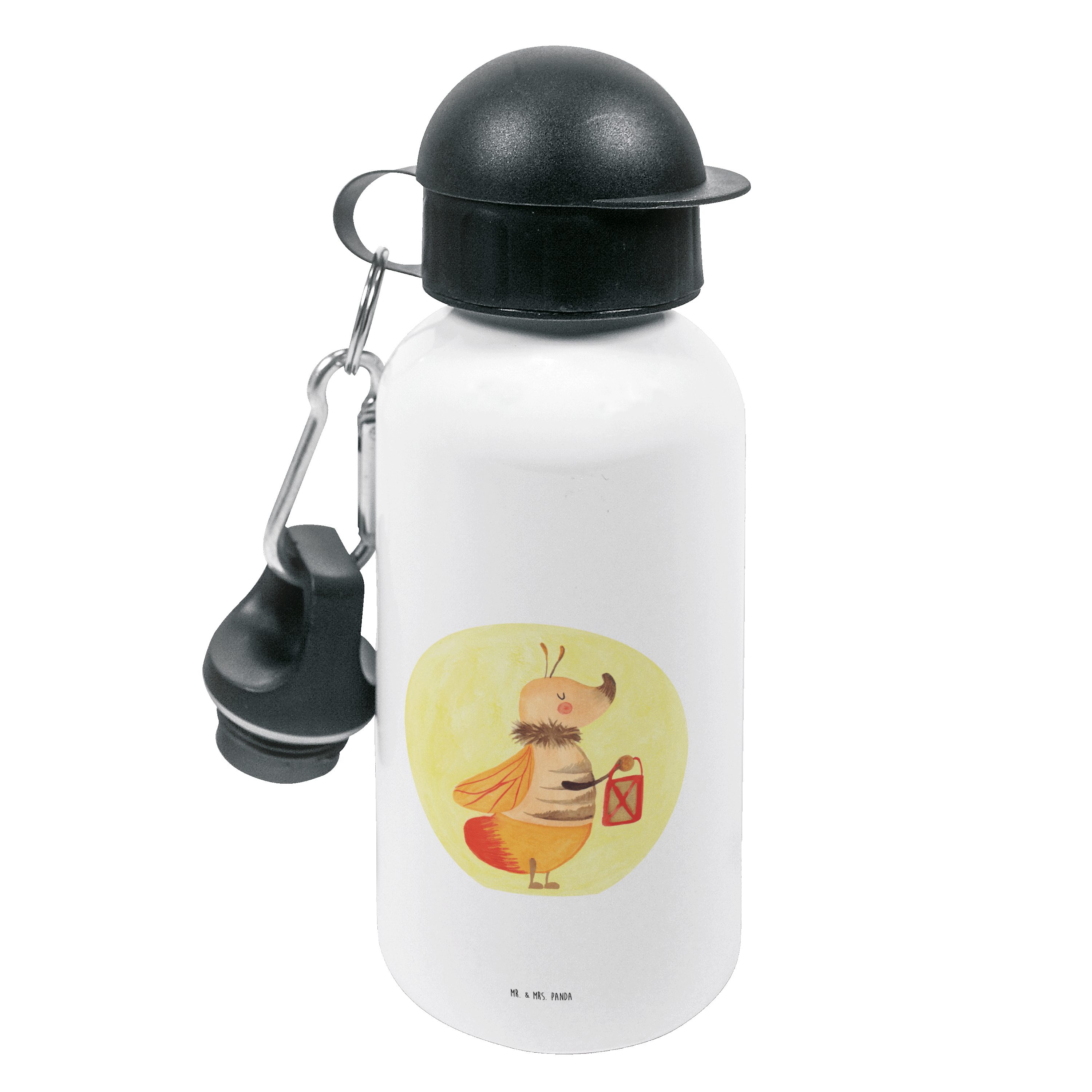 Mr. & Mrs. Panda Trinkflasche Glühwürmchen Weiß Geschenk, lustige