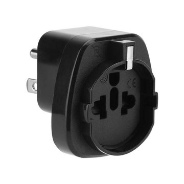 Intirilife Stromadapter, 4x Steckdosen Adapter in SCHWARZ