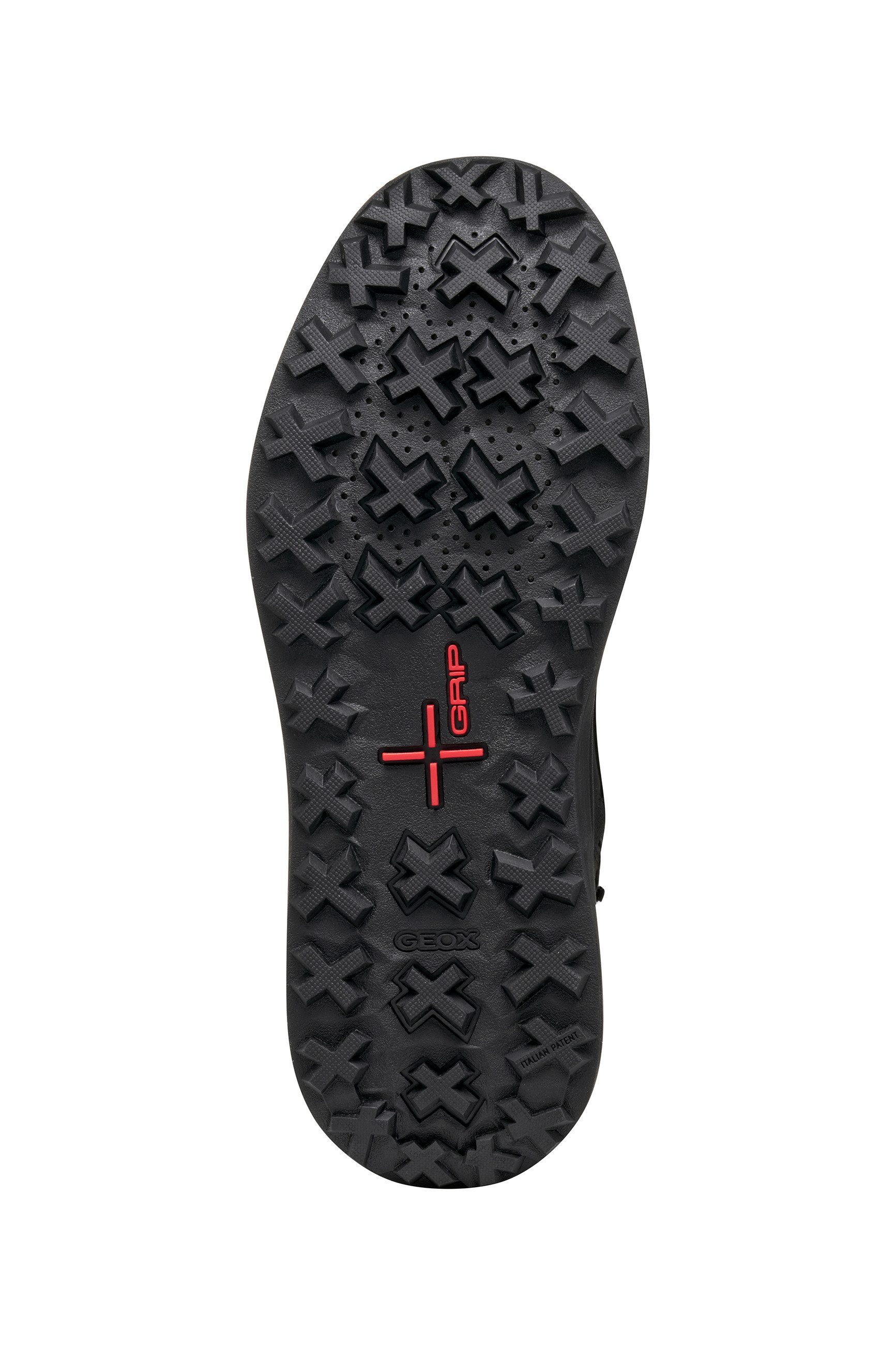 Geox U GRANITO + GRIP B A Winterboots Snowboots, Schnürschuh mit Warmfutter, Größenschablone zum Download