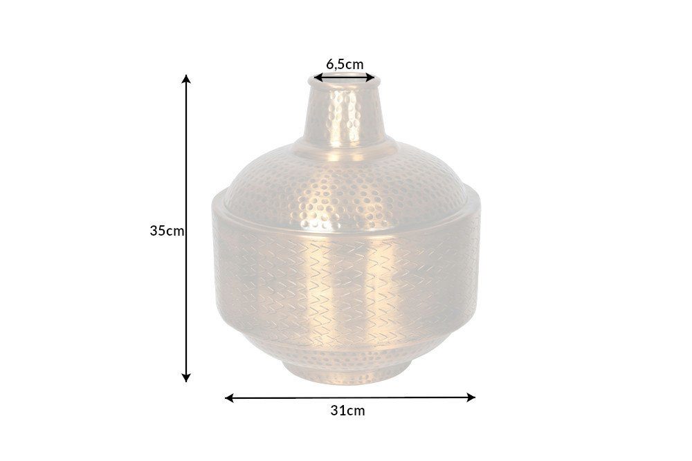 riess-ambiente Dekovase ORIENT 35cm gold - orientalisch, Blumenvase, Hammerschlag-Design (1 St), Accessoire · Tischvase für Trockenblumen · handmade · Metall. € 44,95