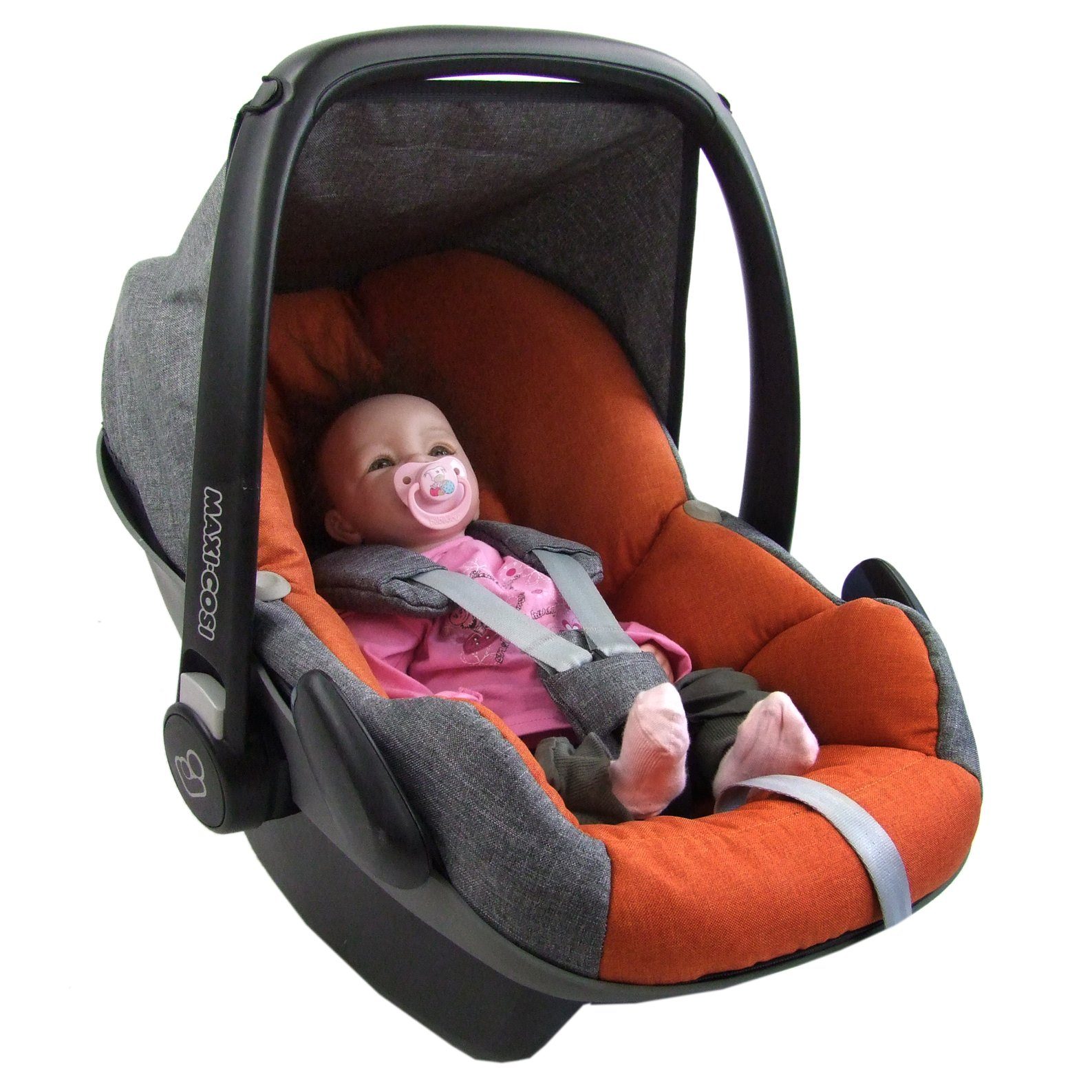 BambiniWelt by Rafael K. Babyschale Ersatzbezug kompatibel mit Maxi Cosi  Pebble Babyschale 5-tlg, ab: 0+, bis: 14 Monate