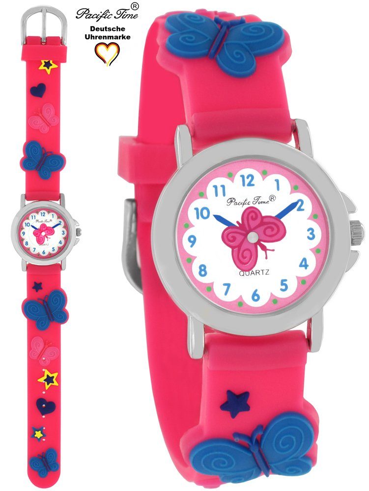 Silikonarmband, Quarzuhr Time Versand Schmetterling Pacific Gratis Armbanduhr Kinder