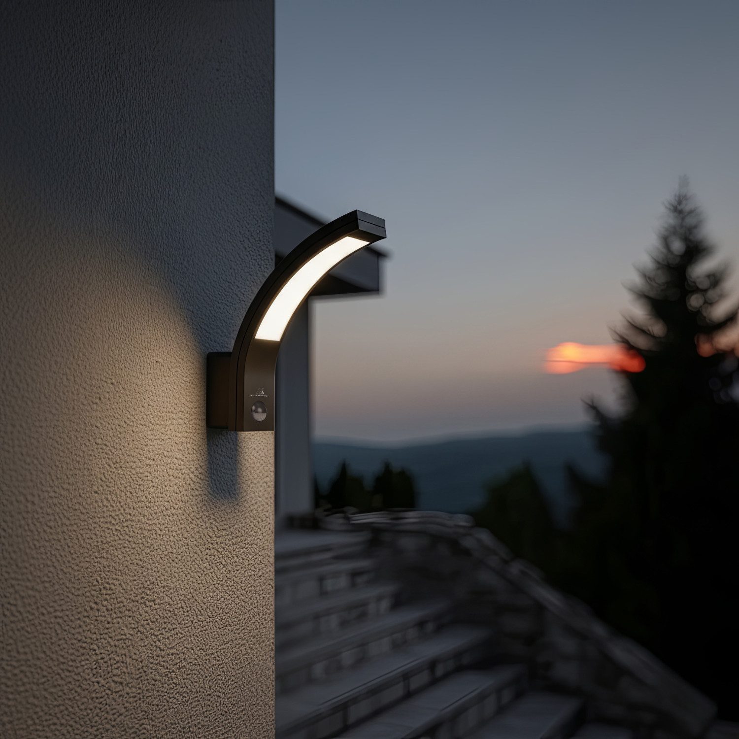 Maclean LED Außen-Wandleuchte MCE244, LED fest integriert, Neutralweiß, Bew günstig online kaufen