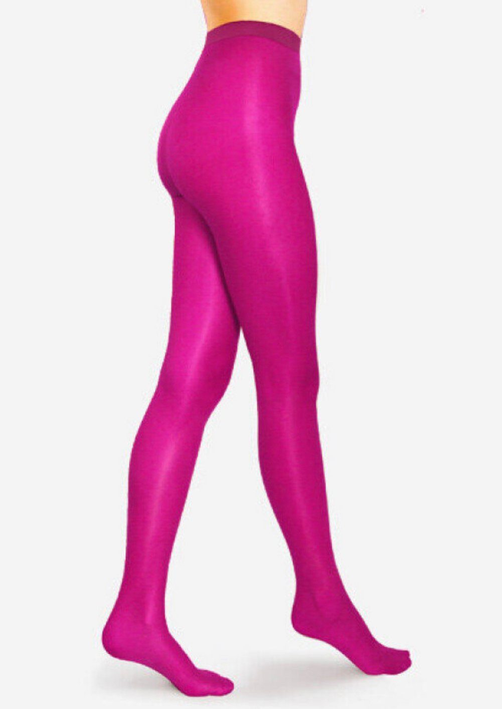 Lycille Strumpfhose blickdichte Strumpfhose für Damen aus Mikrofaser 100 Den FUXIA 100 DEN (1 Stück) weich, glänzend, flache Nähte