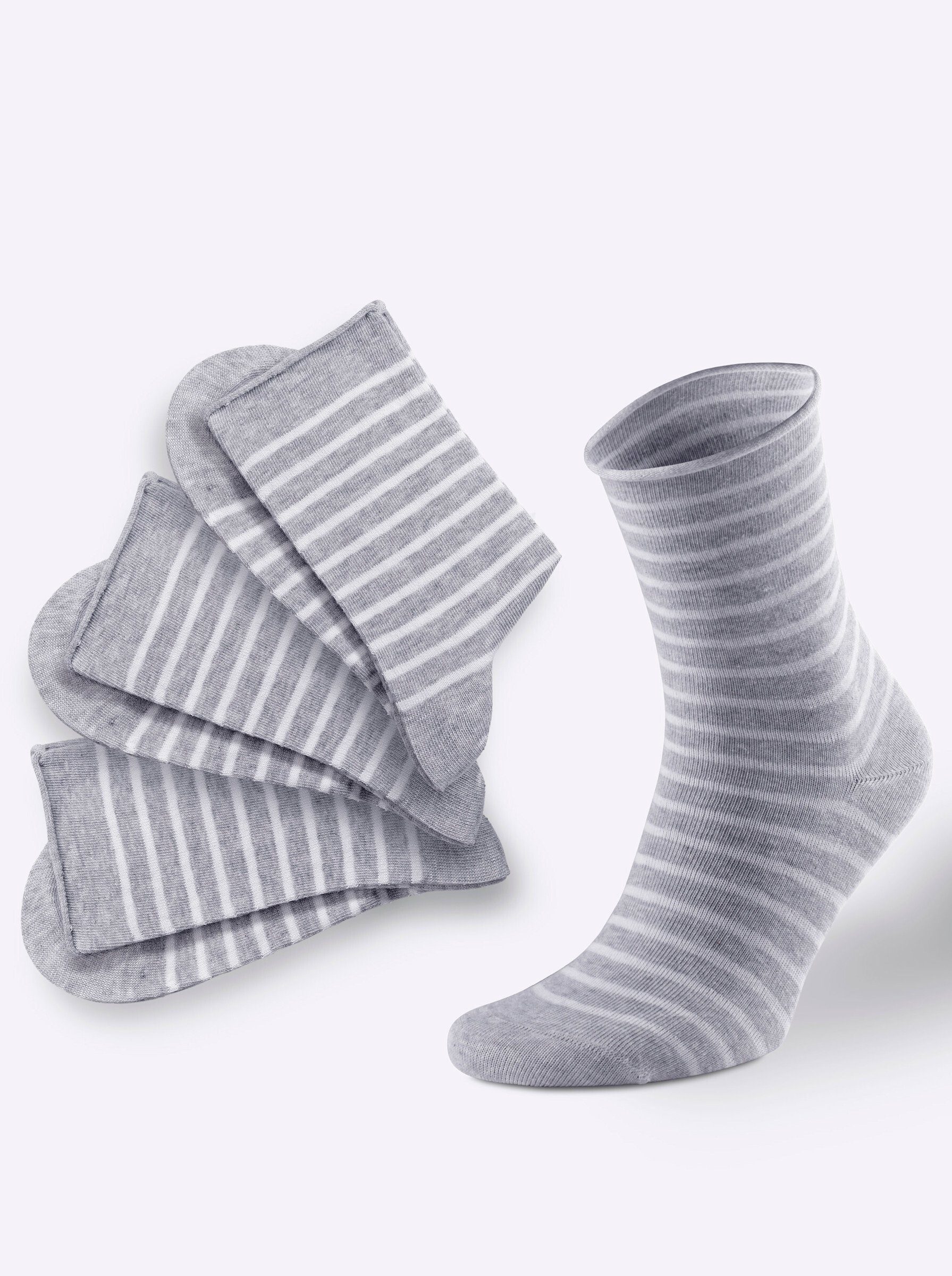 Freizeitsocken grau-meliert WEIDEN WITT (3-Paar)