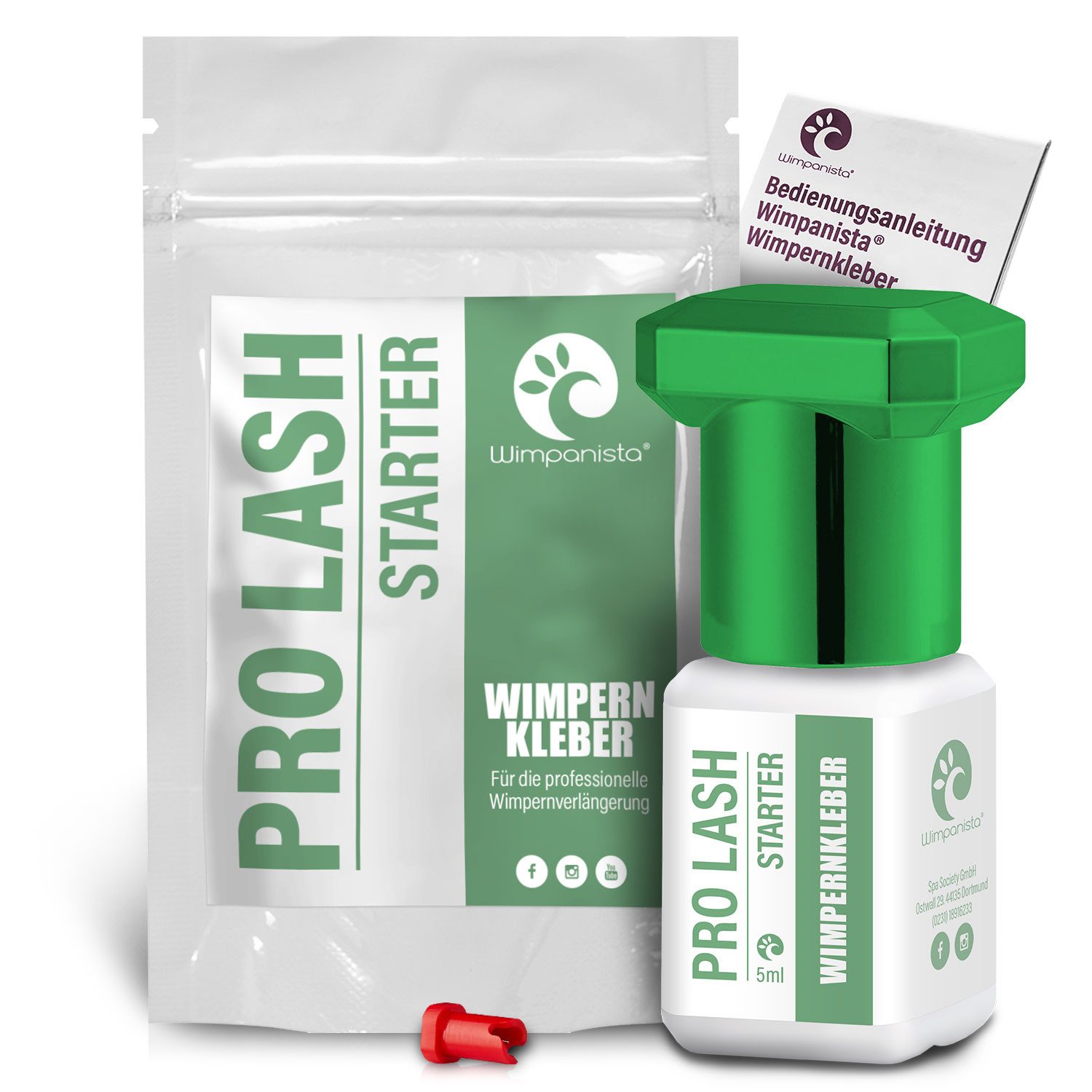 Wimpanista Wimpernkleber Pro Lash Starter. Trocknungszeit 3-4 Sekunden, für die professionelle Wimpernverlängerung