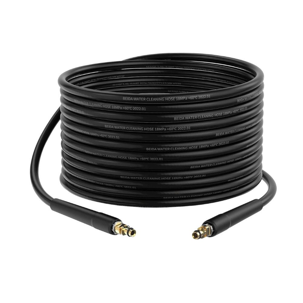 Trade-Shop Hochdruckschlauch passend für Kärcher K2, K3, K4, K5, K6, K7 Hochdruckreiniger, beidseitig mit Quick-Connect-Steckanschlüssen / Schlauchlänge: 10m